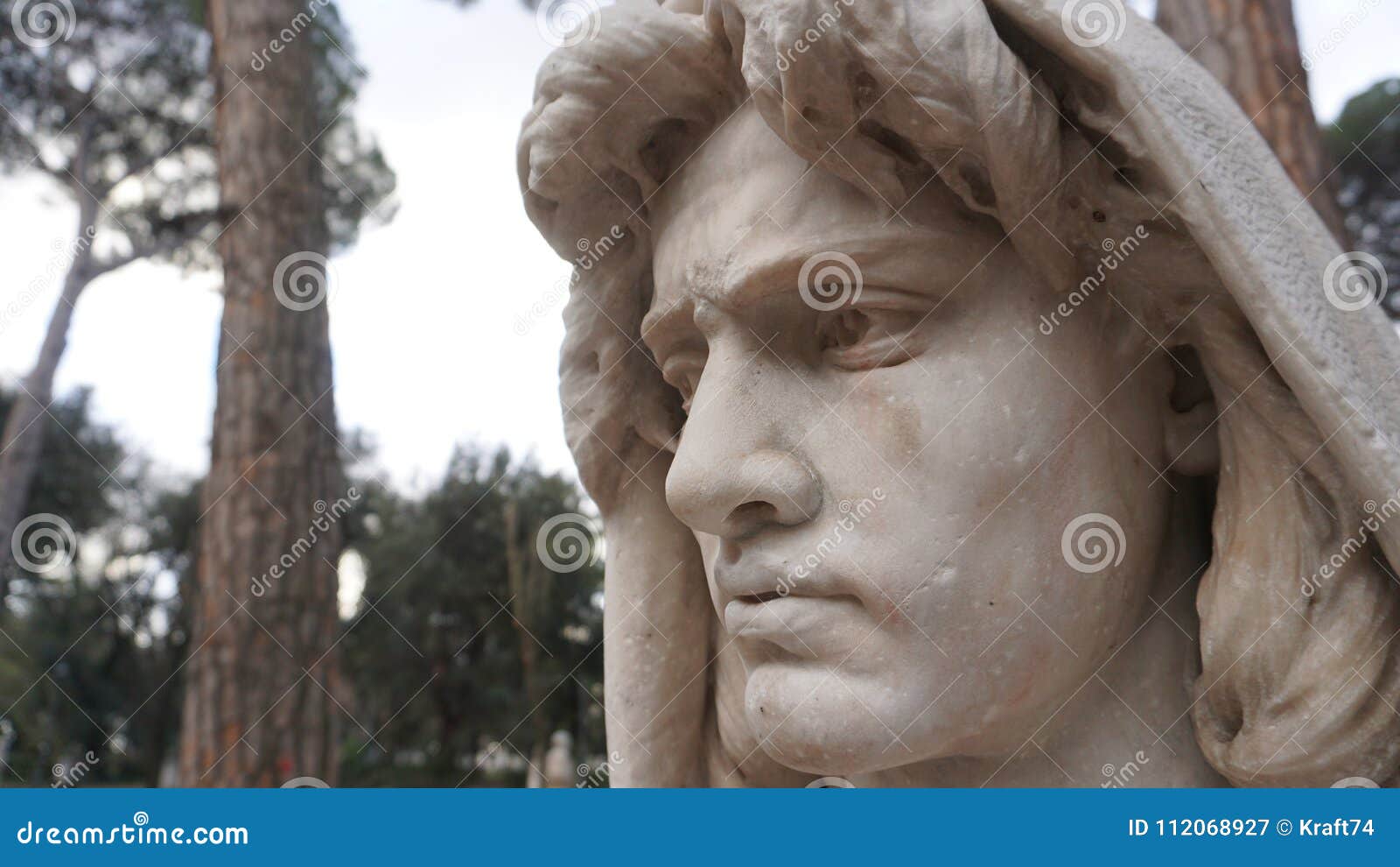 Marble Statue Face of a Bust Stock Image Image of historic, italy
