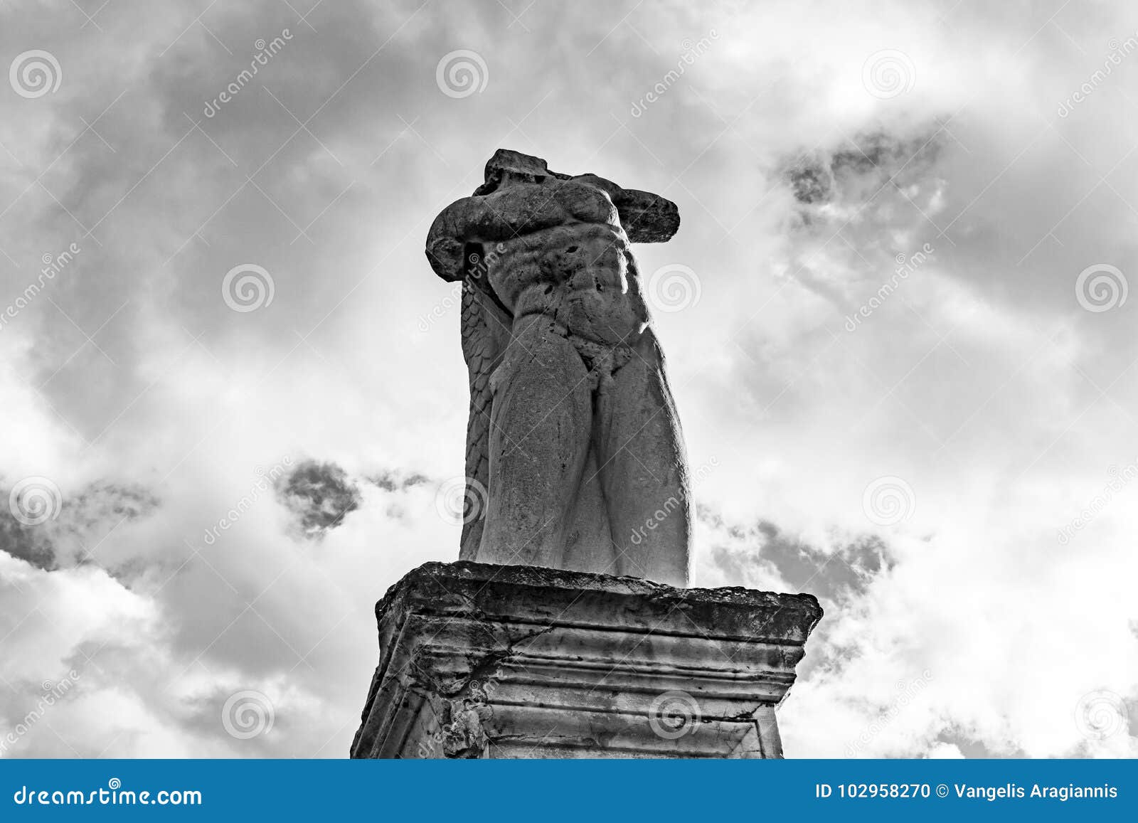 Marble statue of a giant stock photo. Image of monument 102958270