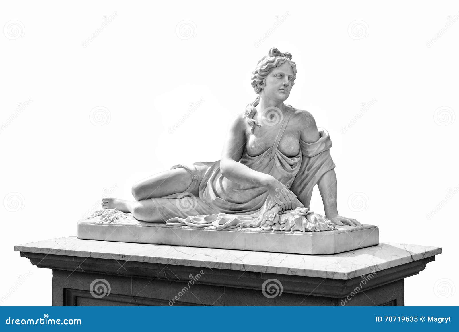 Marble Statue Of Greek Goddess Aphrodite Isolated On White Background Stock Image Image Of Museum Female