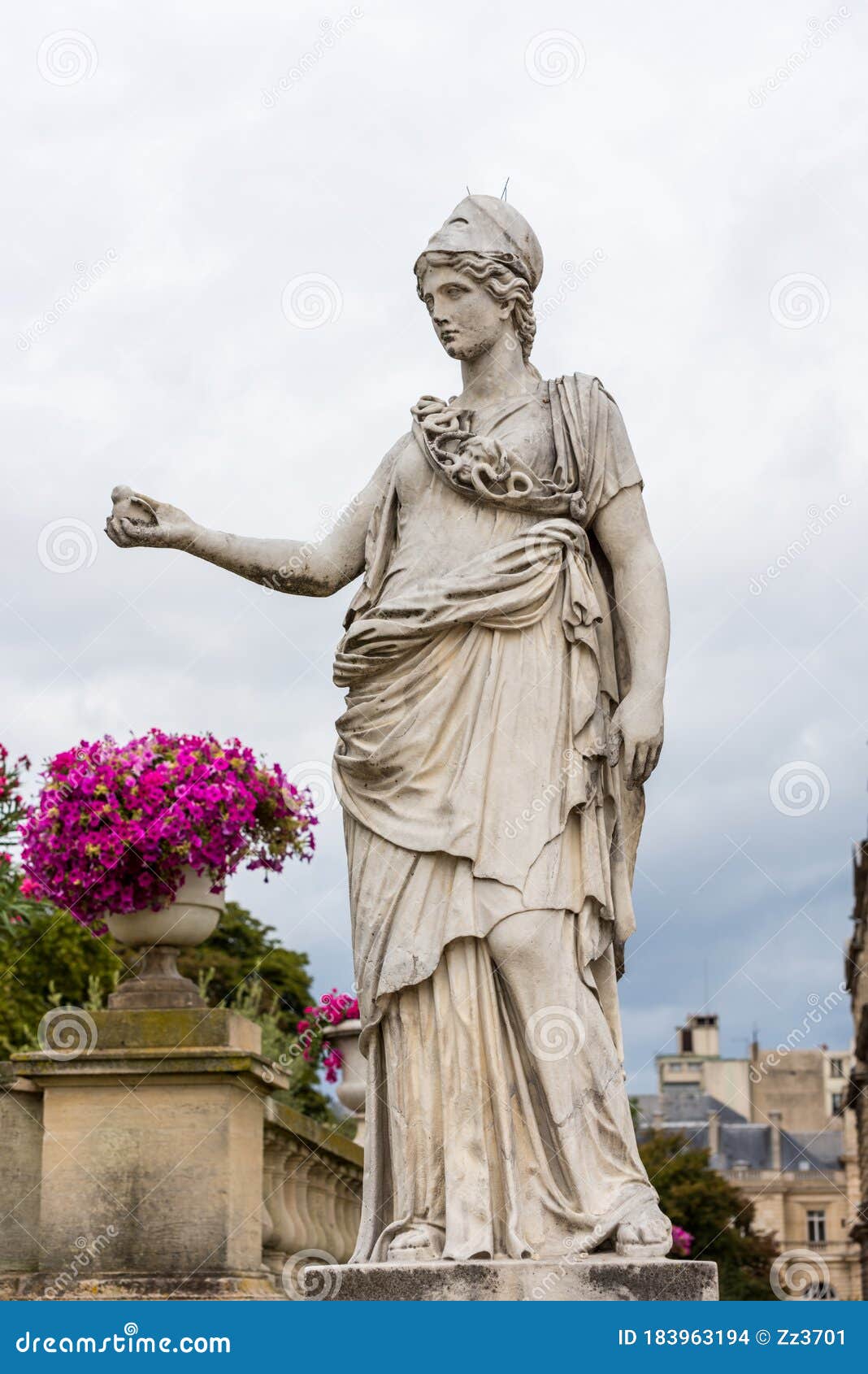 Marble Statue of Minerva the Goddess of Wisdom Statue Inside Jardin Du ...