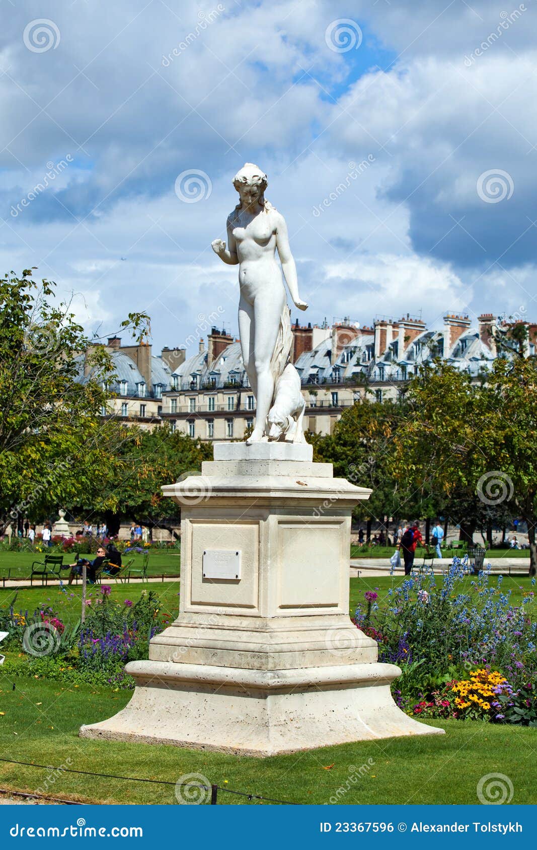 Marble Statue(nymphe) in Tuileries Garden, Pari Stock Photo Image of statue, tuileries 23367596