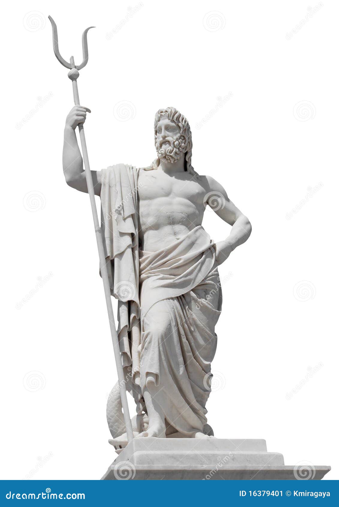 marble statue of the sea god neptune