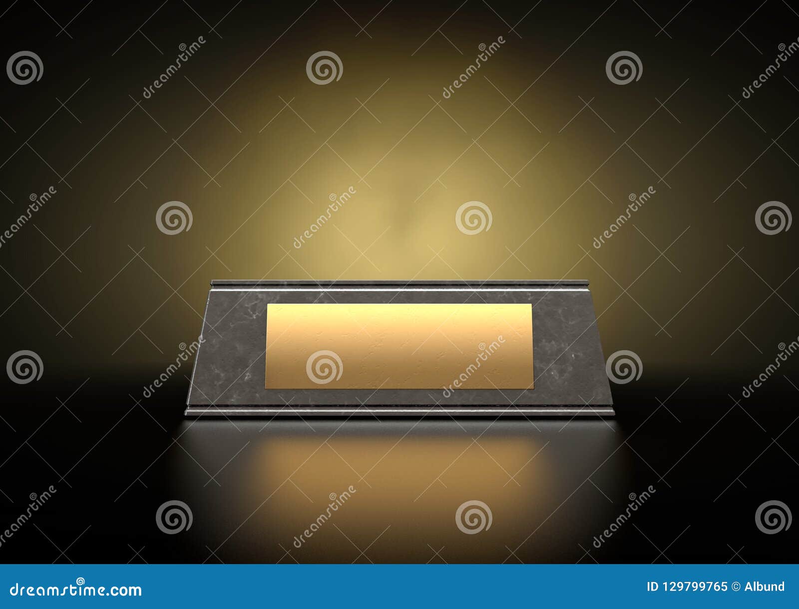 Marble Trophy Base & Plaque Stock Image - Image of shot, empty: 129799765