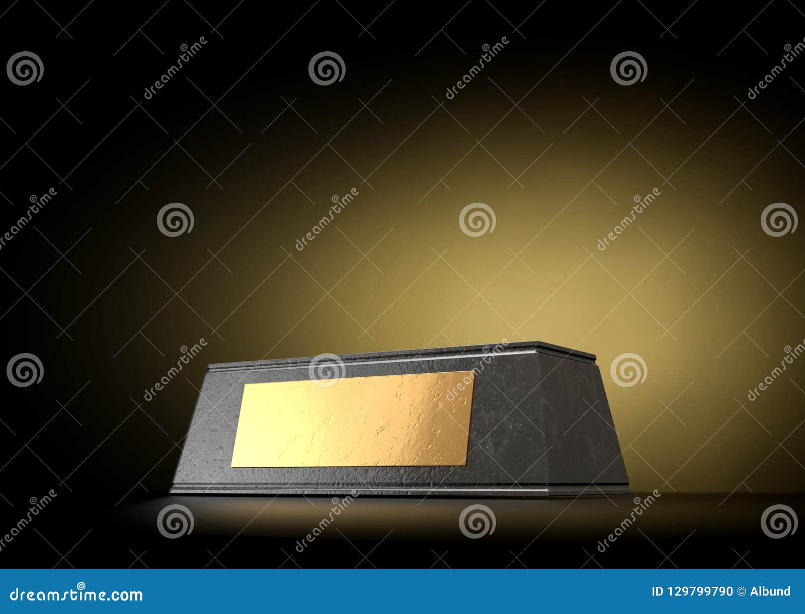 Marble Trophy Base & Plaque Stock Image - Image of shot, empty: 129799765