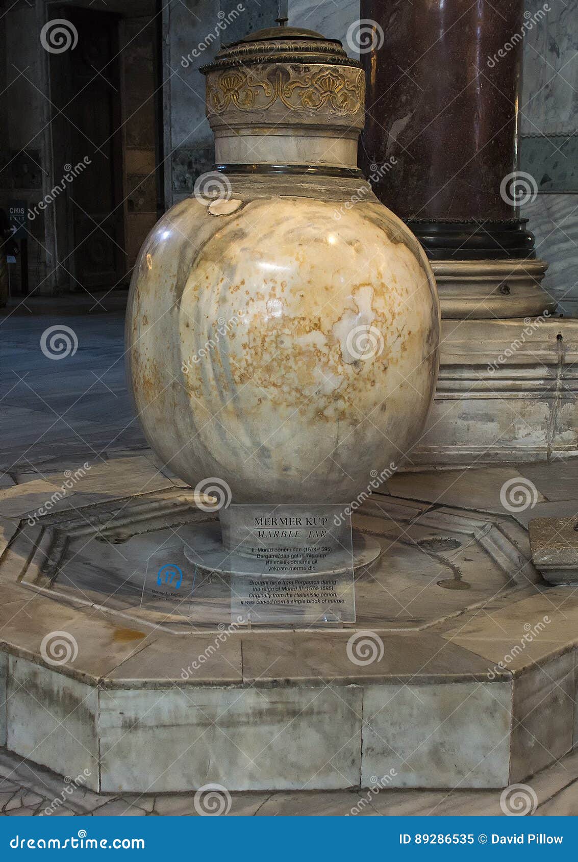 Marble Urn Inside the Hagia Sophia Editorial Image Image of permagon