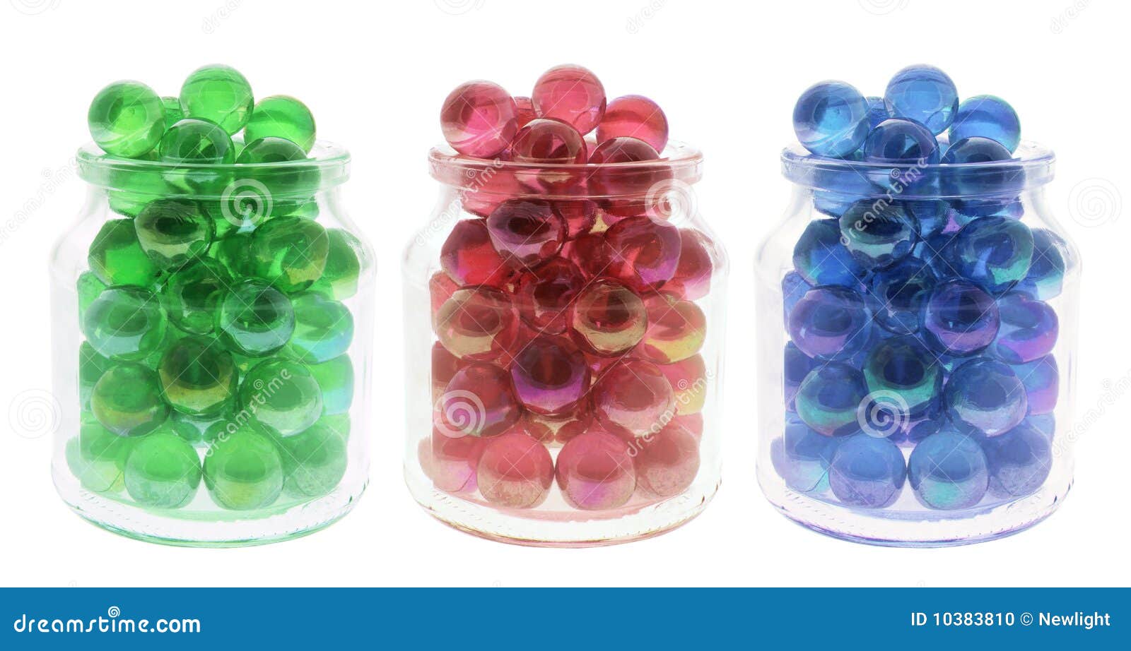 Marbles in Glass Jars stock photo. Image of white, colours 10383810