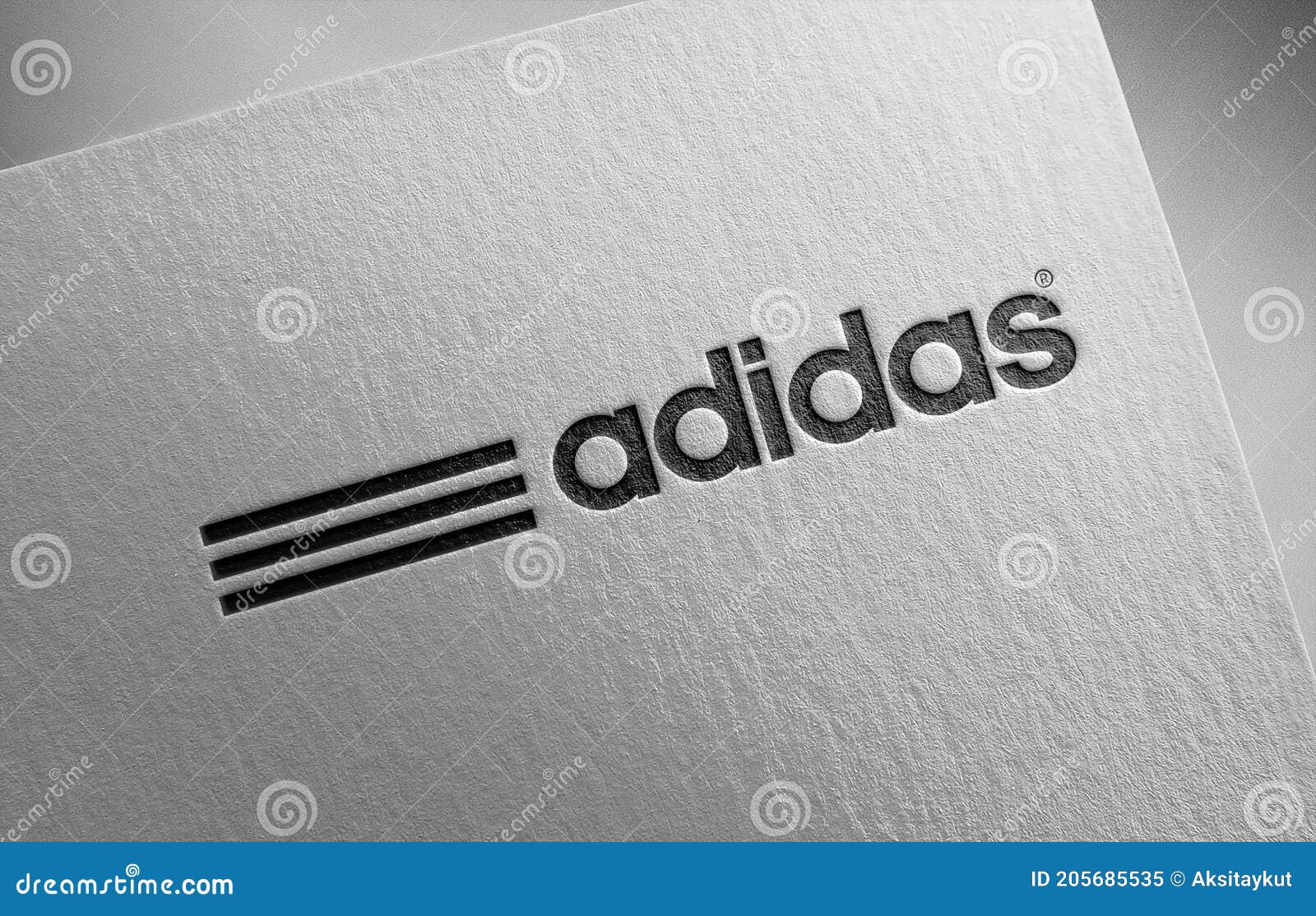 Marca De Textura De Papel Logotipo Adidas editorial - Ilustración de insignia: 205685535