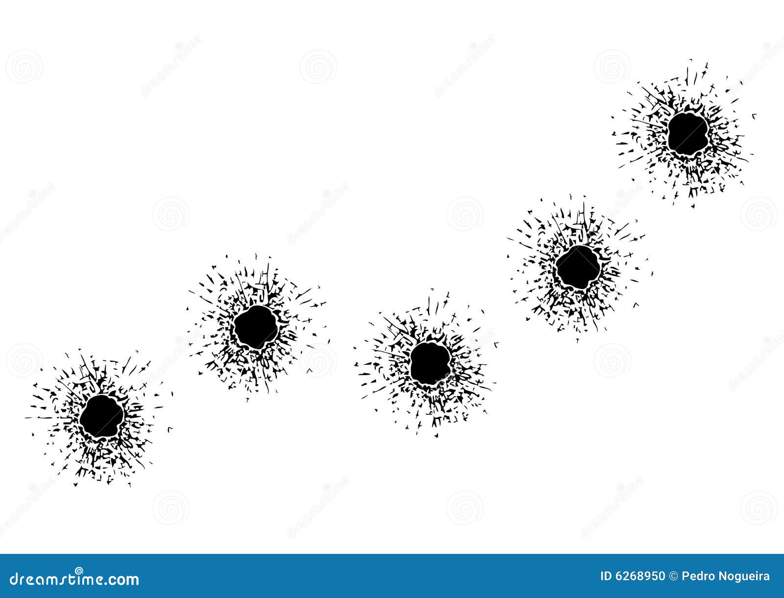 Marcas Do Tiro De Espingarda Sobre O Vidro Foto de Stock Imagem 6268950