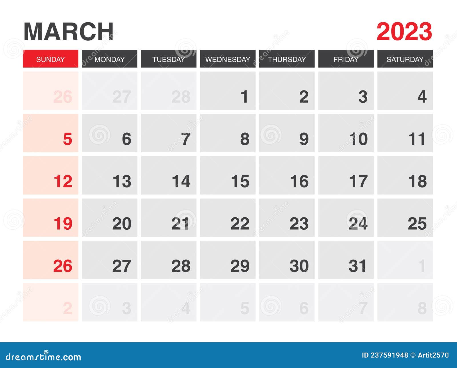 March 2023 Calendar Printable Calendar 2023 Planner 2023 Design Desk