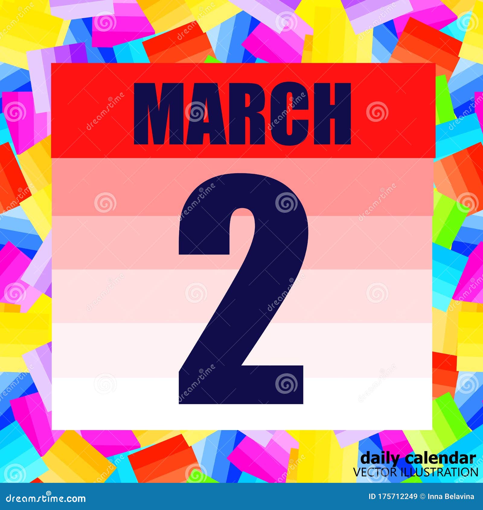 March 2 Icon. for Planning Important Day. Banner for Holidays and