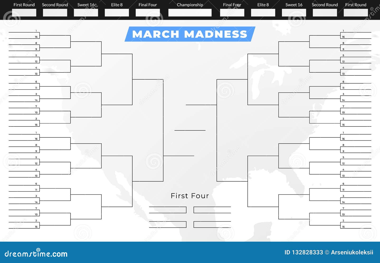 Sweet Sixteen Bracket Template from thumbs.dreamstime.com