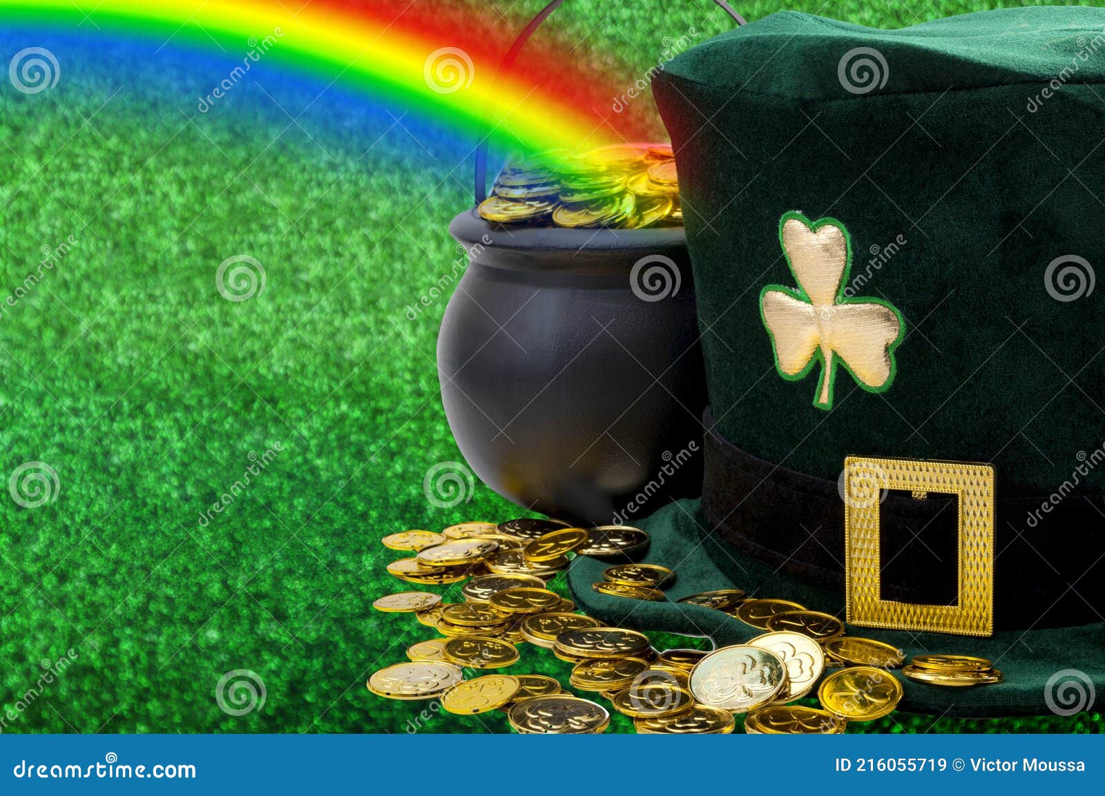 March Meme E Feliz Conceito Do Dia St Patricks Com Um Chapéu