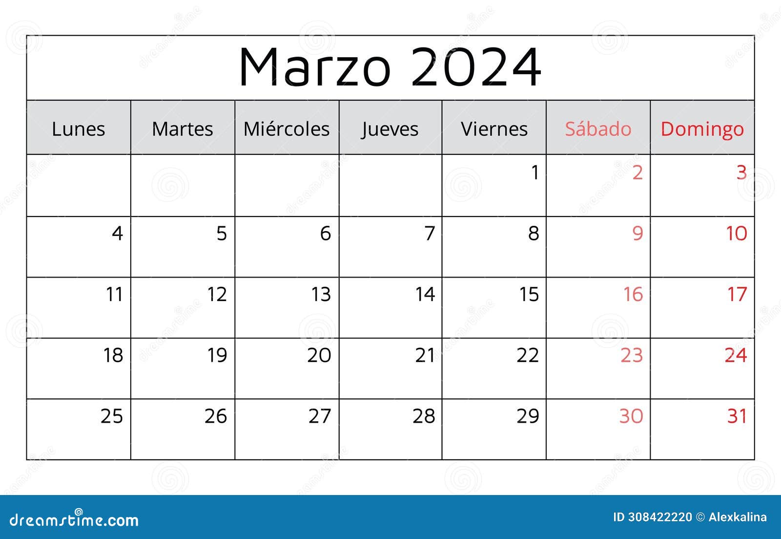 march 2024 spanish calendar (marzo).  . monthly planning for business in spain