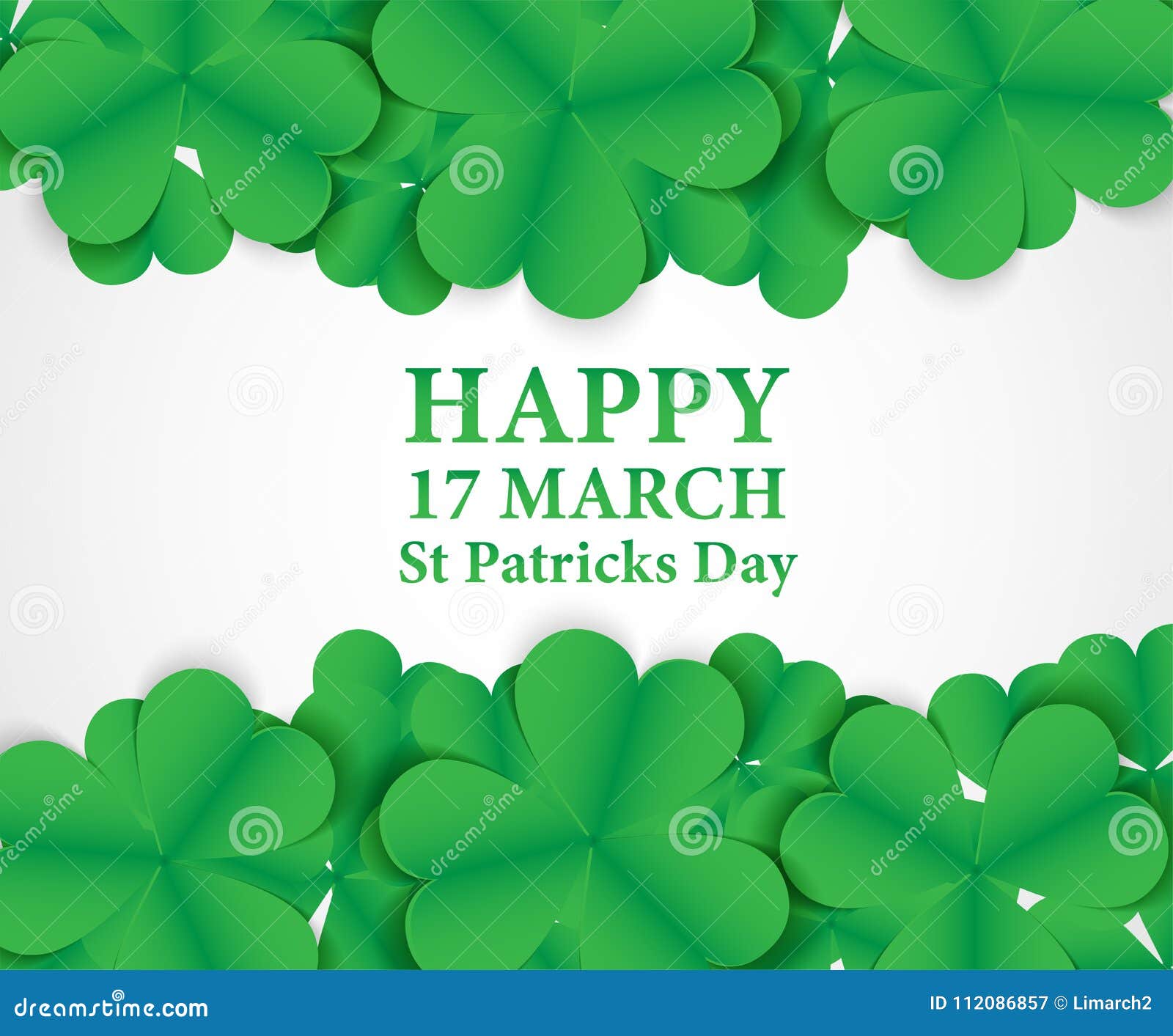 17 march st patricks day . background. card  with paper