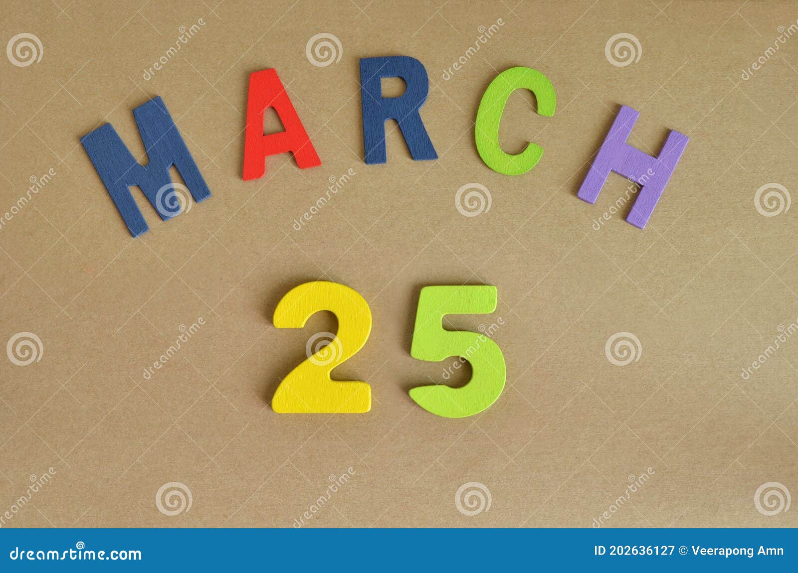 March 25, Toy Alphabet Background. Stock Image - Image of birthday, 2025: 202636127