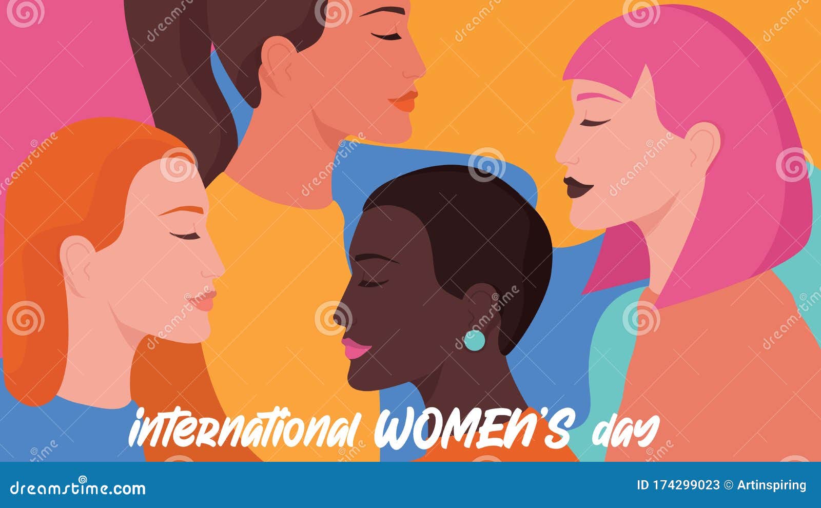 8 march women`s day card or poster, web banner or header.