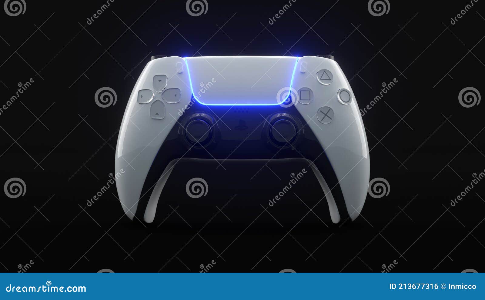 Controlador de renderização 3d gamepad sem fio para jogar console