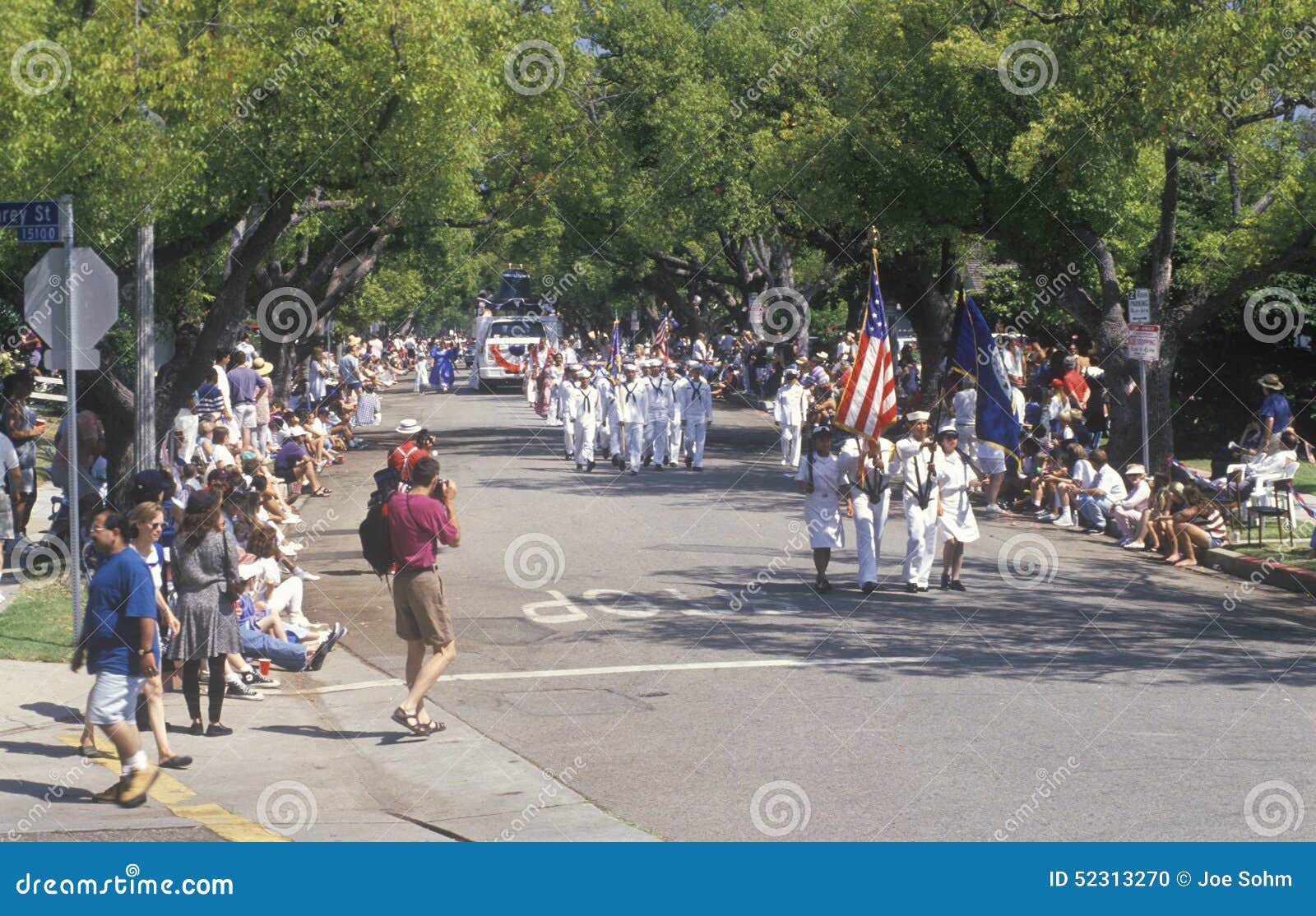 Marchers in July 4th Parade, Pacific Palisades, California Editorial