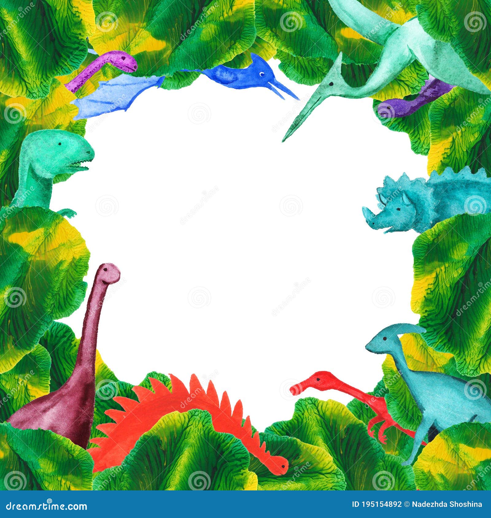 Marco con dinosaurios stock de ilustración. Ilustración de infantil - 195154892 Marco con dinosaurios stock de ilustración. Ilustración de infantil - 195154892