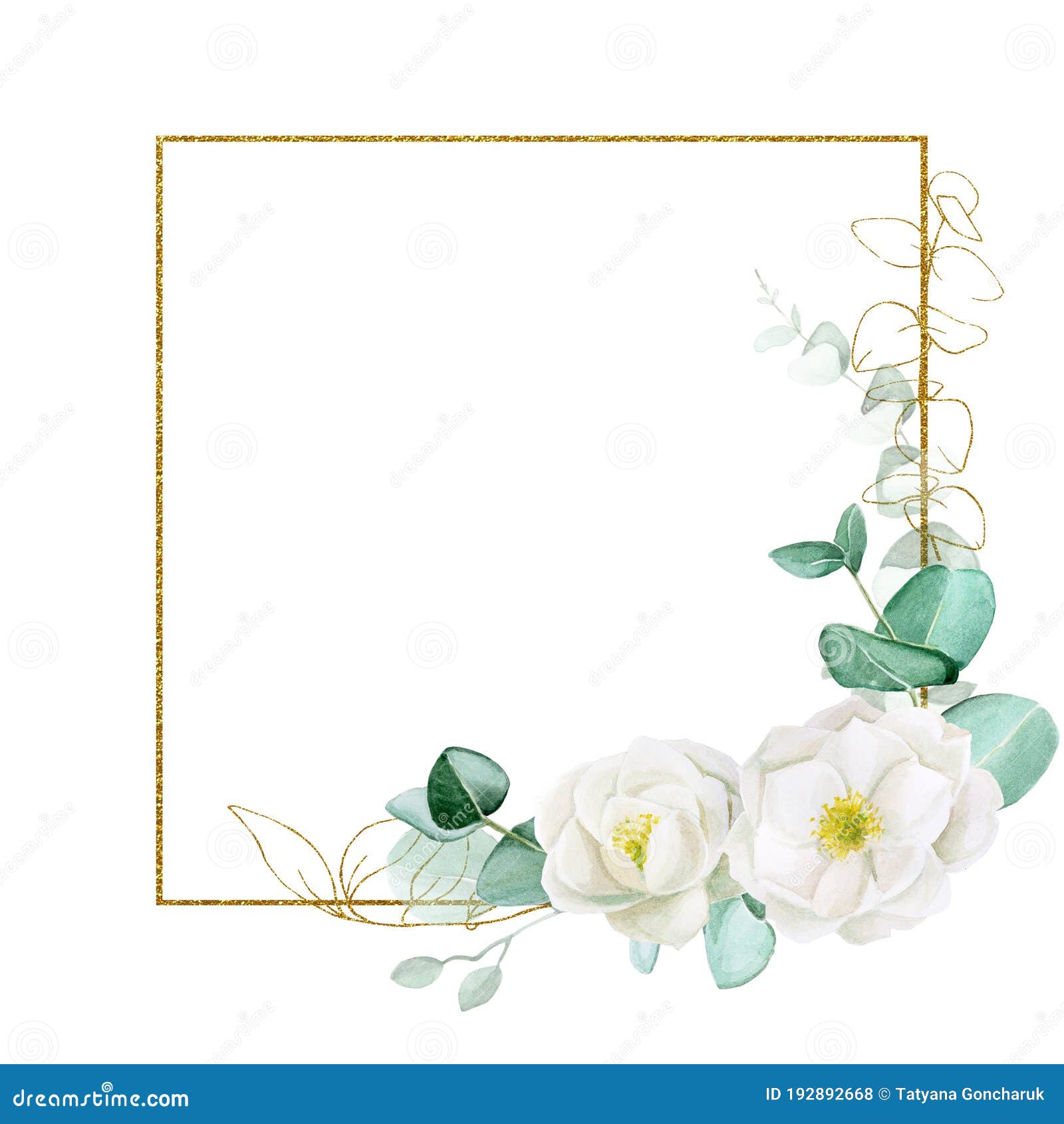 Marco Cuadrado De Oro Vintage Con Flores Acuarelas Y Hojas De Eucalipto. Lugar Para La Viñeta De Texto Para Invitaciones De Tarjet Stock de ilustración - Ilustración de geométrico, fondo: 192892668 Marco Cuadrado De Oro Vintage Con Flores Acuarelas Y Hojas De Eucalipto. Lugar Para La Viñeta De Texto Para Invitaciones De Tarjet Stock de ilustración - Ilustración de geométrico, fondo: 192892668