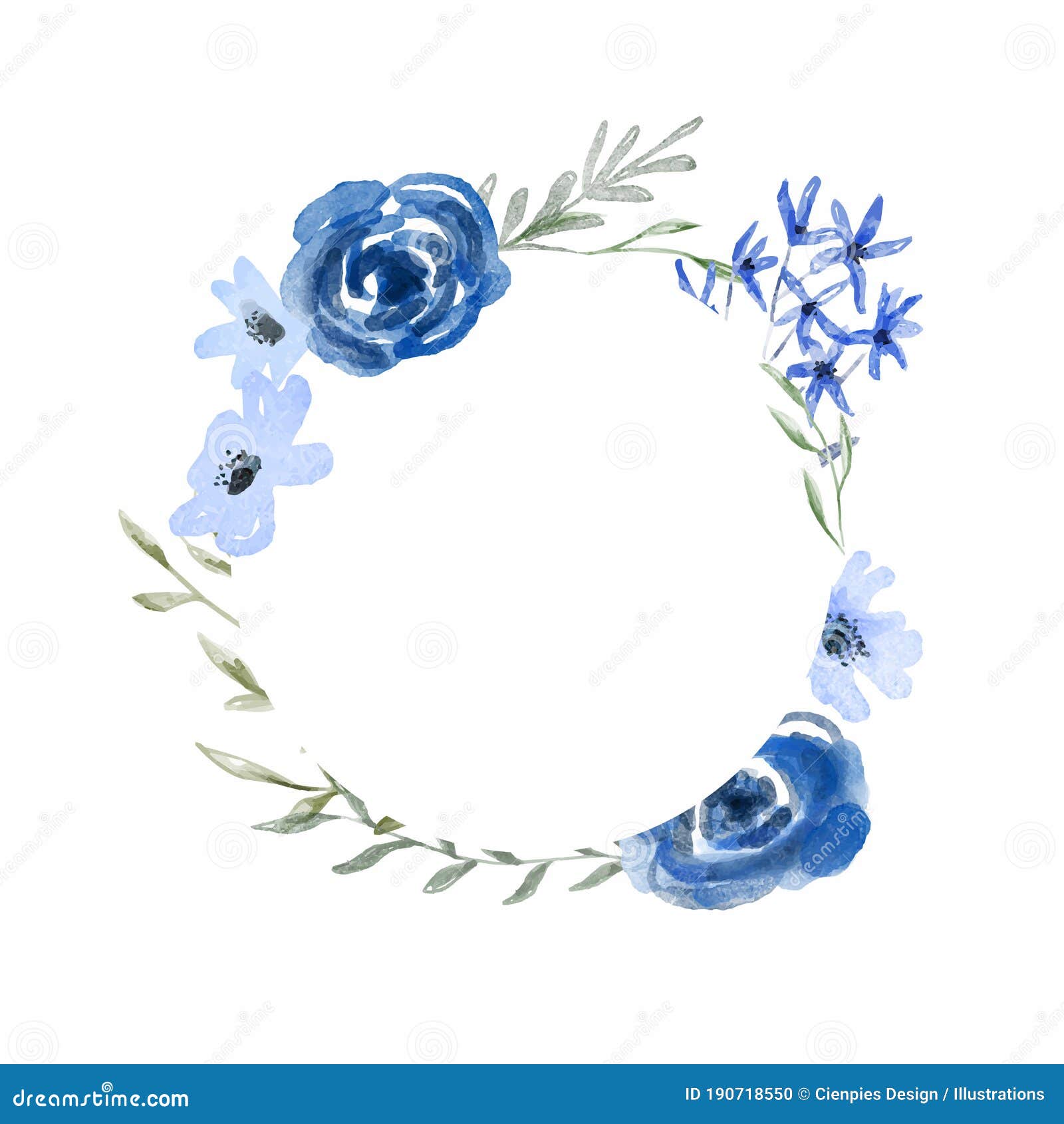 Marco De Círculo De Flores Azul Rosa De Color Agua Ilustración del Vector - Ilustración de hermoso, copia: 190718550 Marco De Círculo De Flores Azul Rosa De Color Agua Ilustración del Vector - Ilustración de hermoso, copia: 190718550