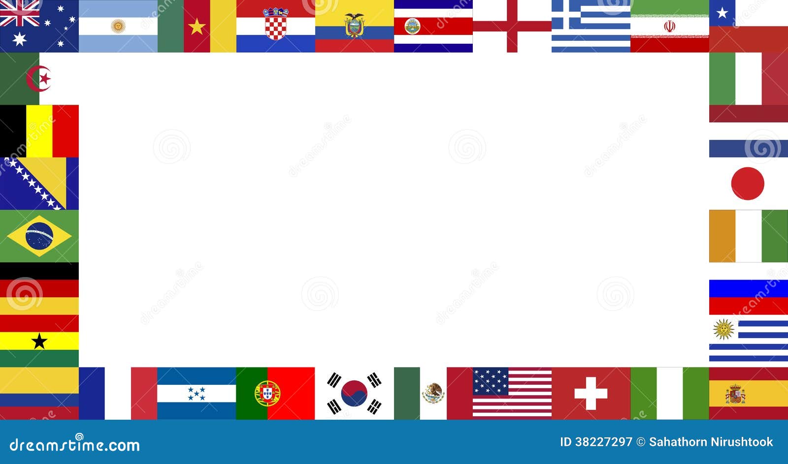 Marco De Las Banderas Del Final De Mundial 2014 Stock de ilustración