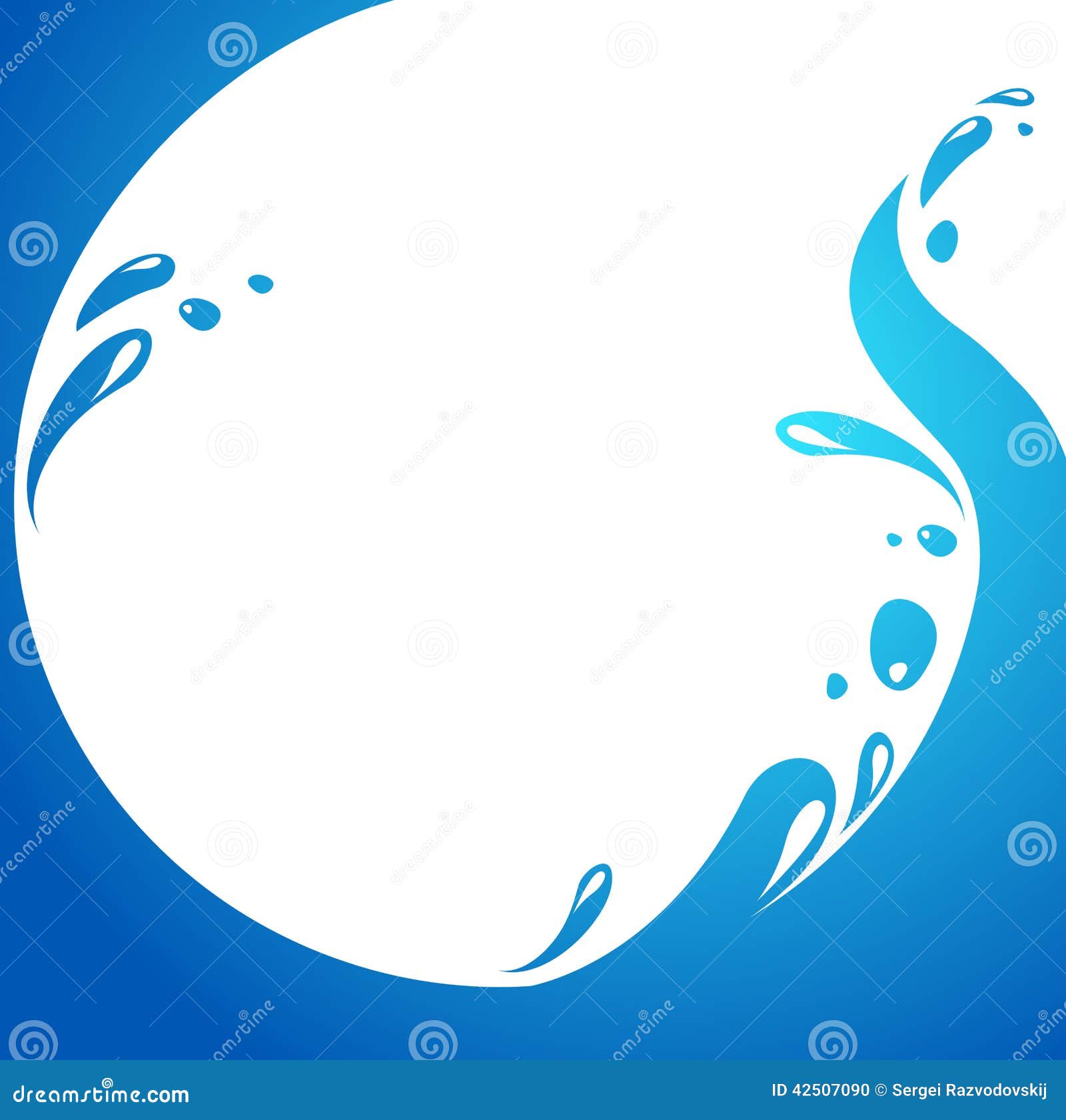 Marco del agua ilustración del vector. Ilustración de cubo 42507090