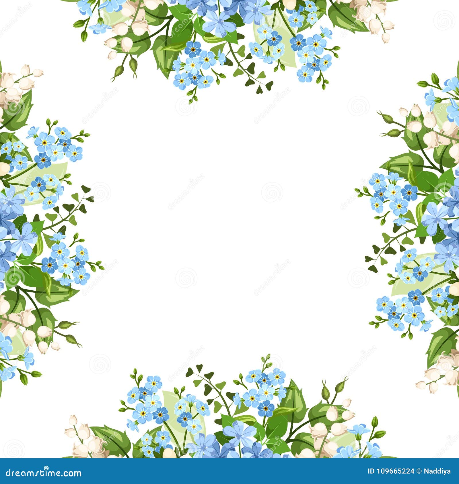 Marco Del Fondo Con Las Flores Azules Y Blancas Ilustración Del Vector Ilustración del Vector - Ilustración de fondo, travieso: 109665224 Marco Del Fondo Con Las Flores Azules Y Blancas Ilustración Del Vector Ilustración del Vector - Ilustración de fondo, travieso: 109665224