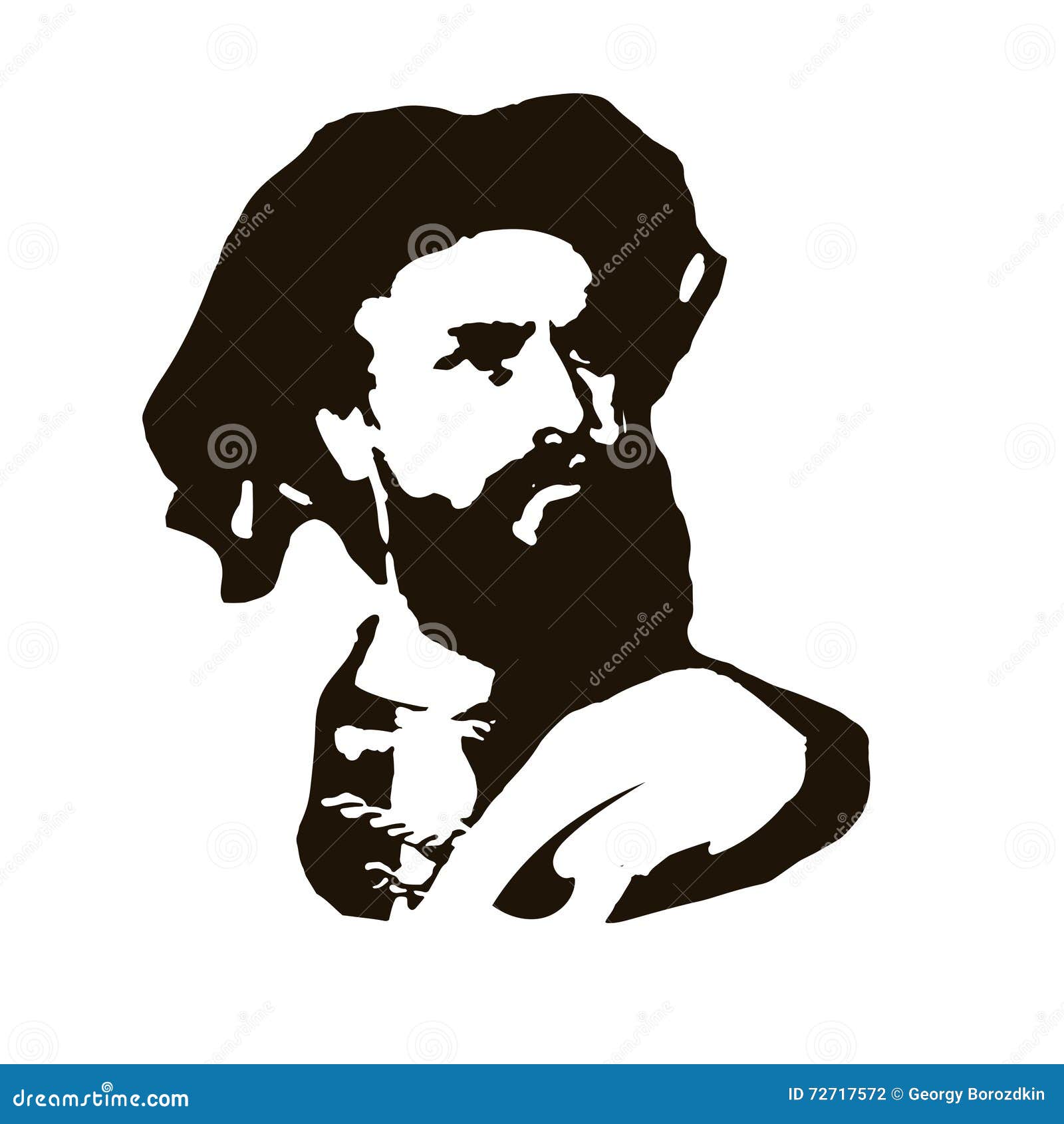 Marco Polo. Vector Portrait Stock Vector - Illustration of discovery