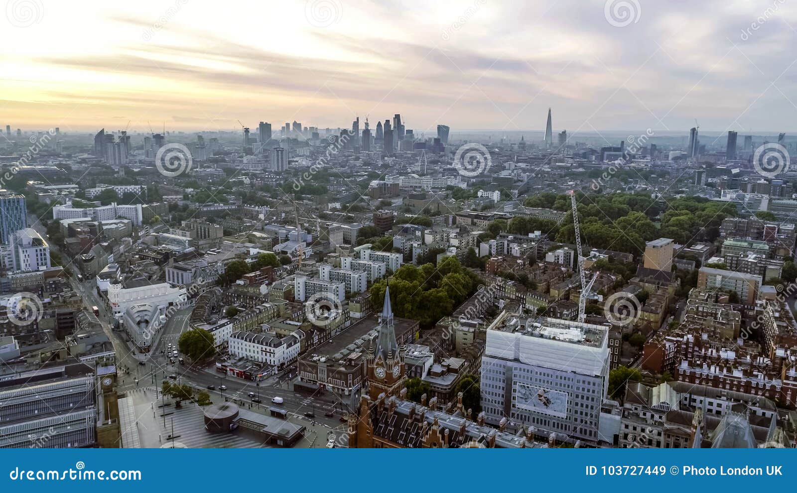 Marcos Icônicos Da Arquitetura Da Cidade Do Nascer Do Sol De Londres Da