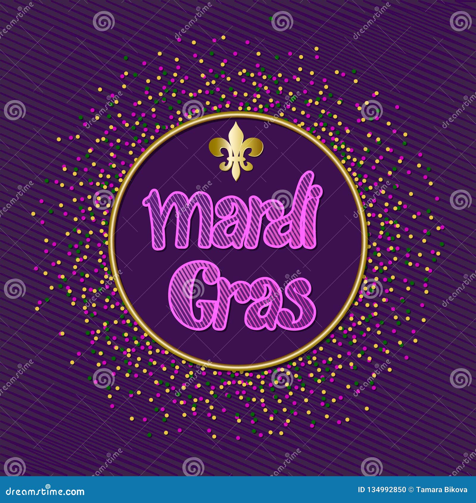 Mardi Gras Carnival Party Design Stock Illustration - Illustration of ...