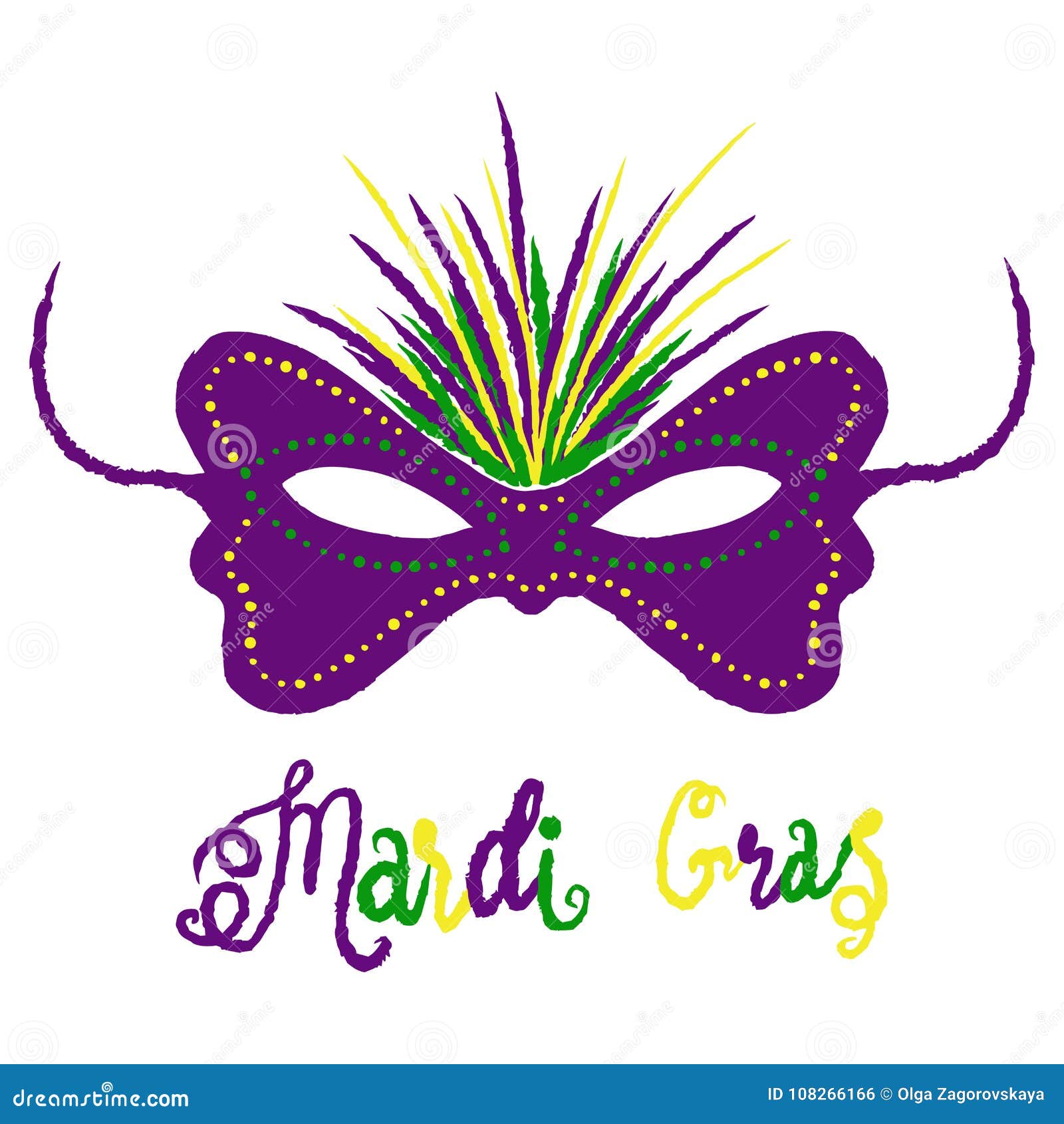 Mardi Gras Carnival Set, Masquerade Vector Illustration Isolate Stock ...
