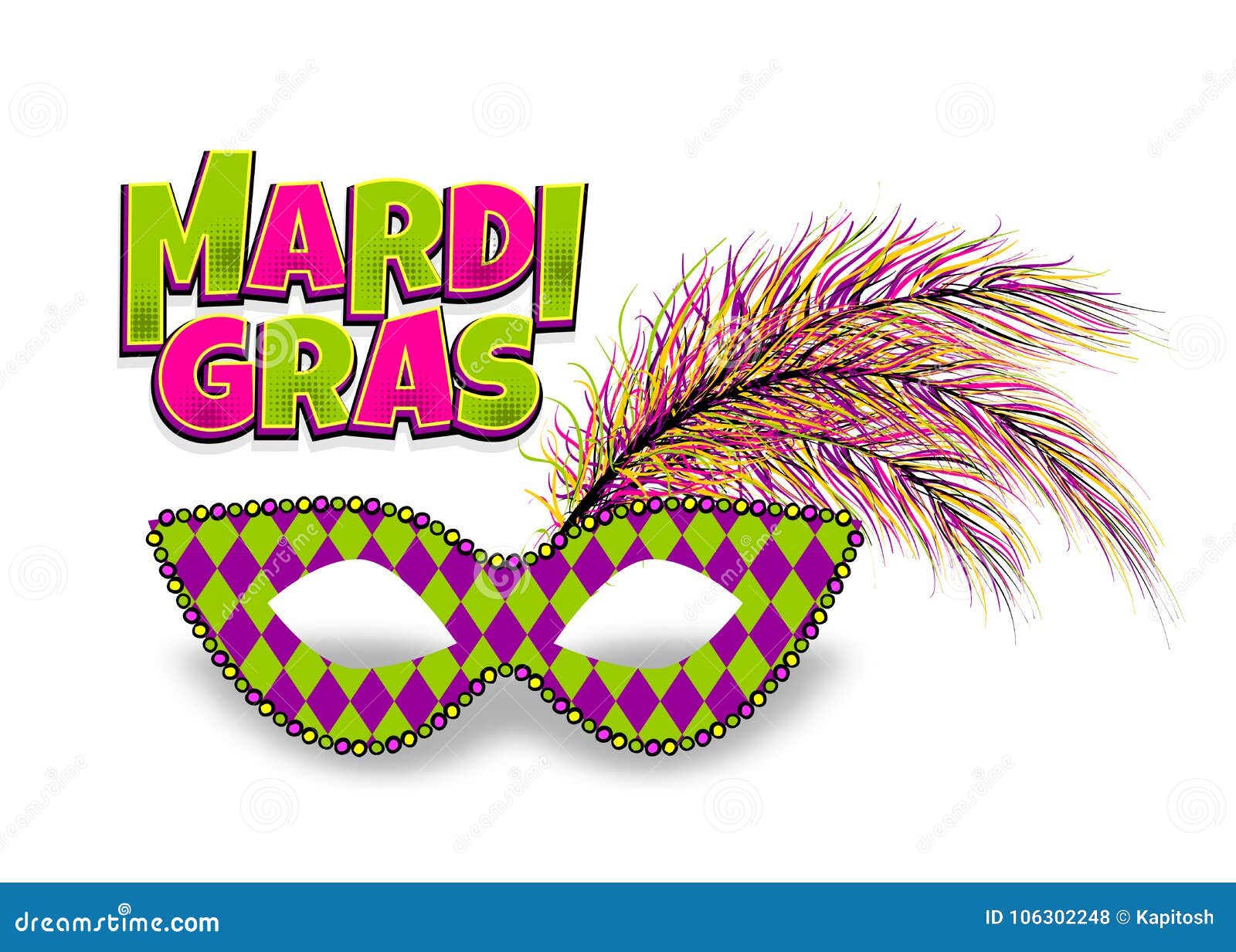 Mardi Gras comic book text stock vector. Illustration of mardi - 106302248