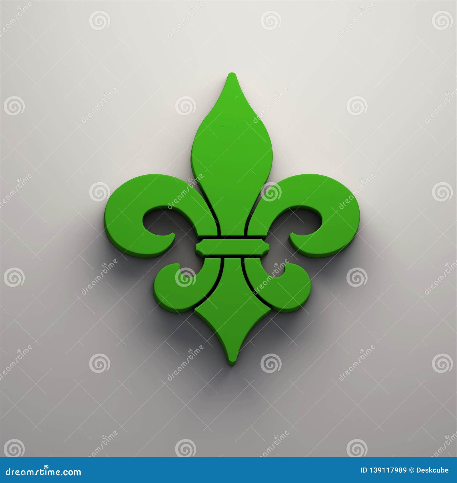 Mardi Gras Fleur-DE-Lis 3d Geef Illustratie Terug Stock Illustratie ...