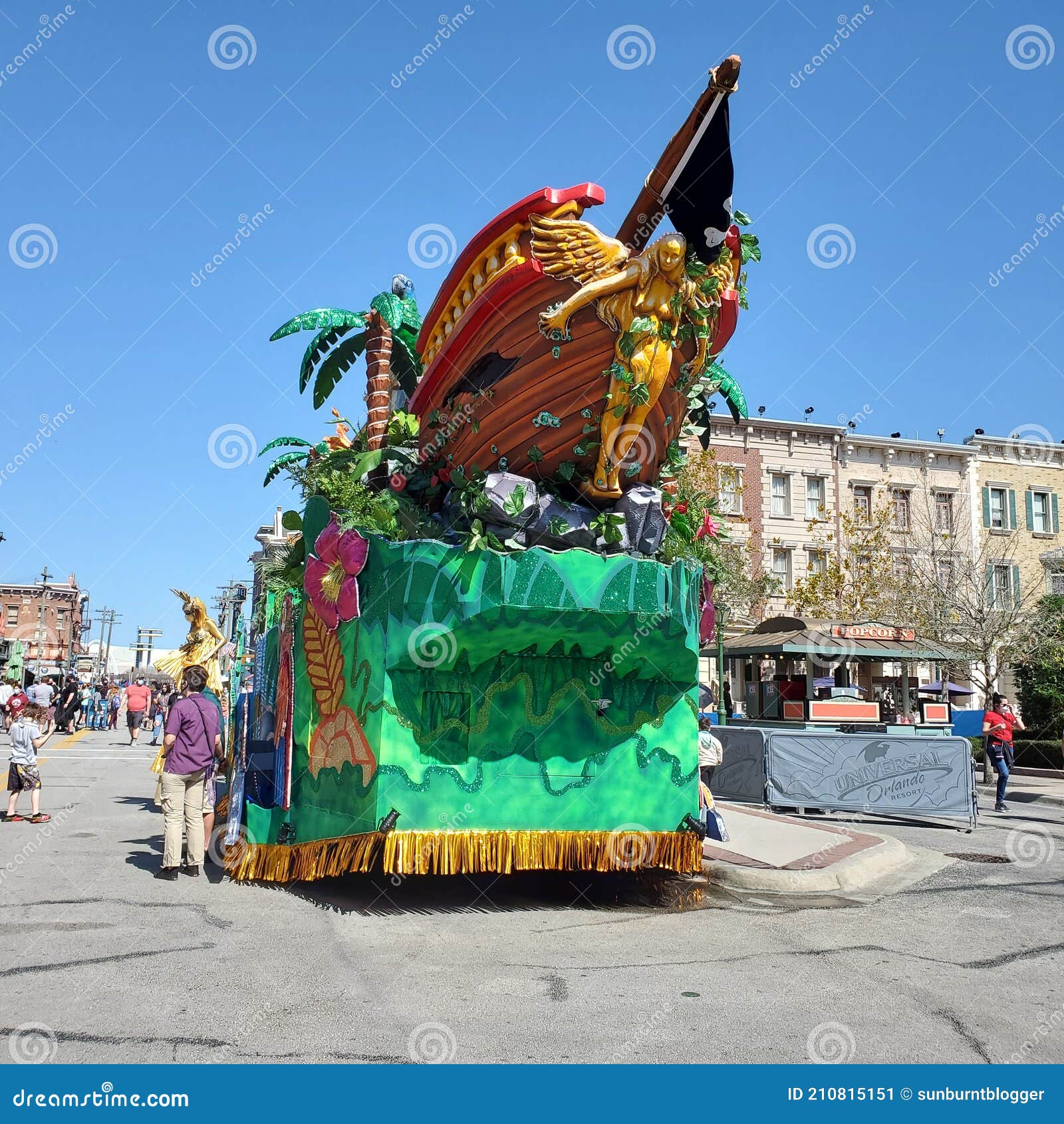 Mardi Gras Float at Universal Studios Orlando Editorial Photo Image