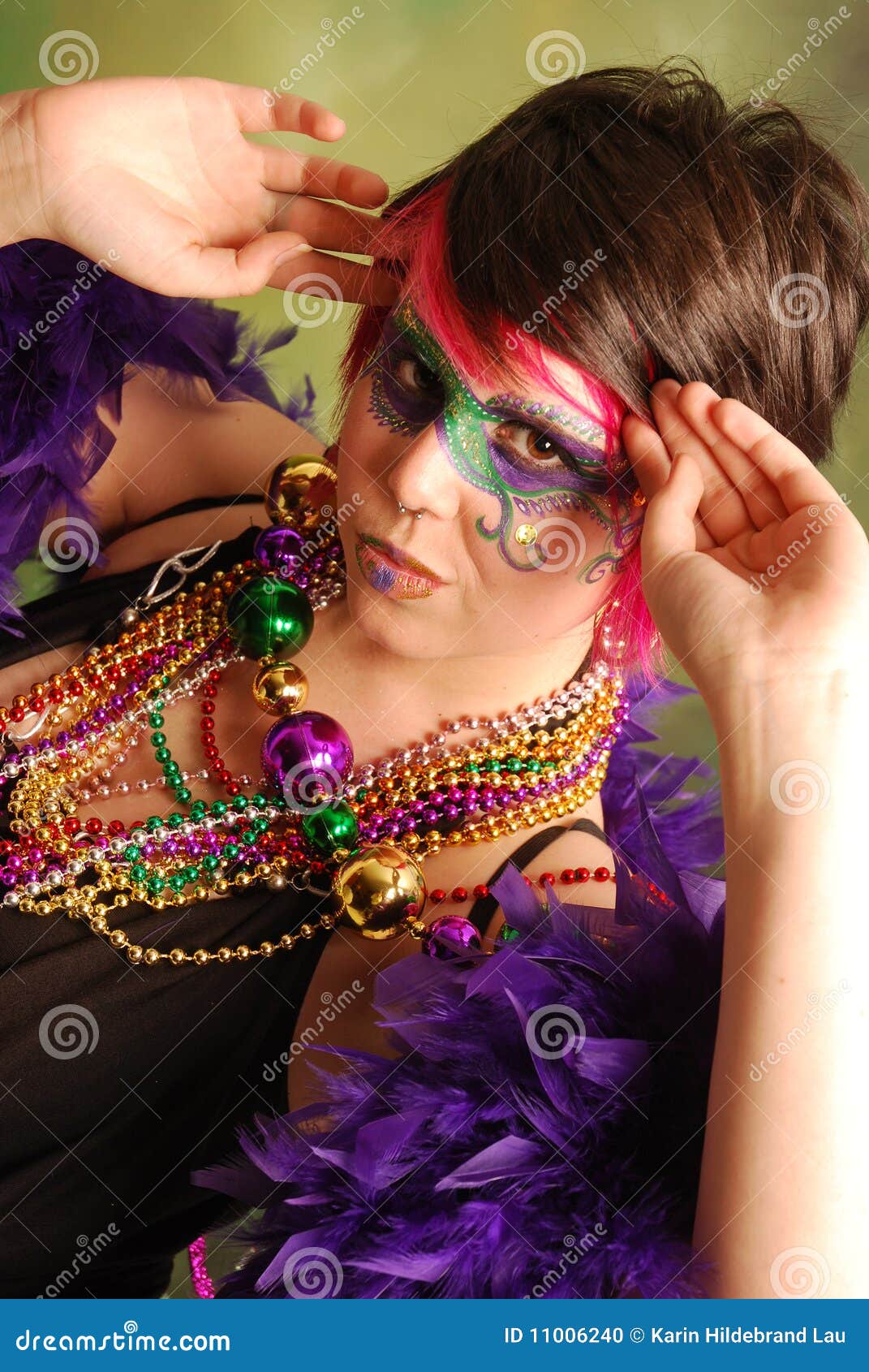 Mardi Gras Girl stock photo. Image of caucasian, glitter 11006240