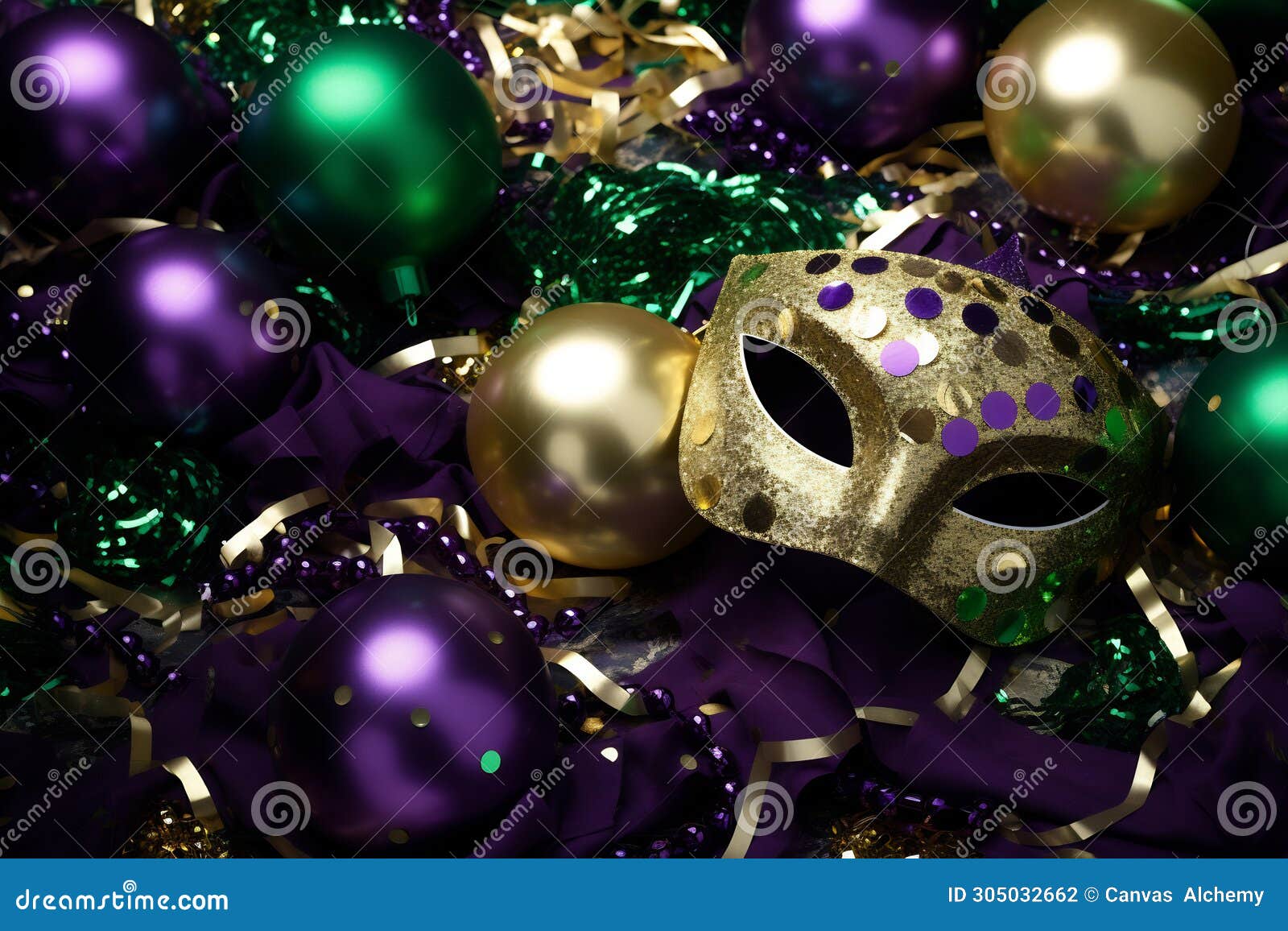 Mardi Gras Mask, Balloons and Sparkles Stock Photo Image of costume