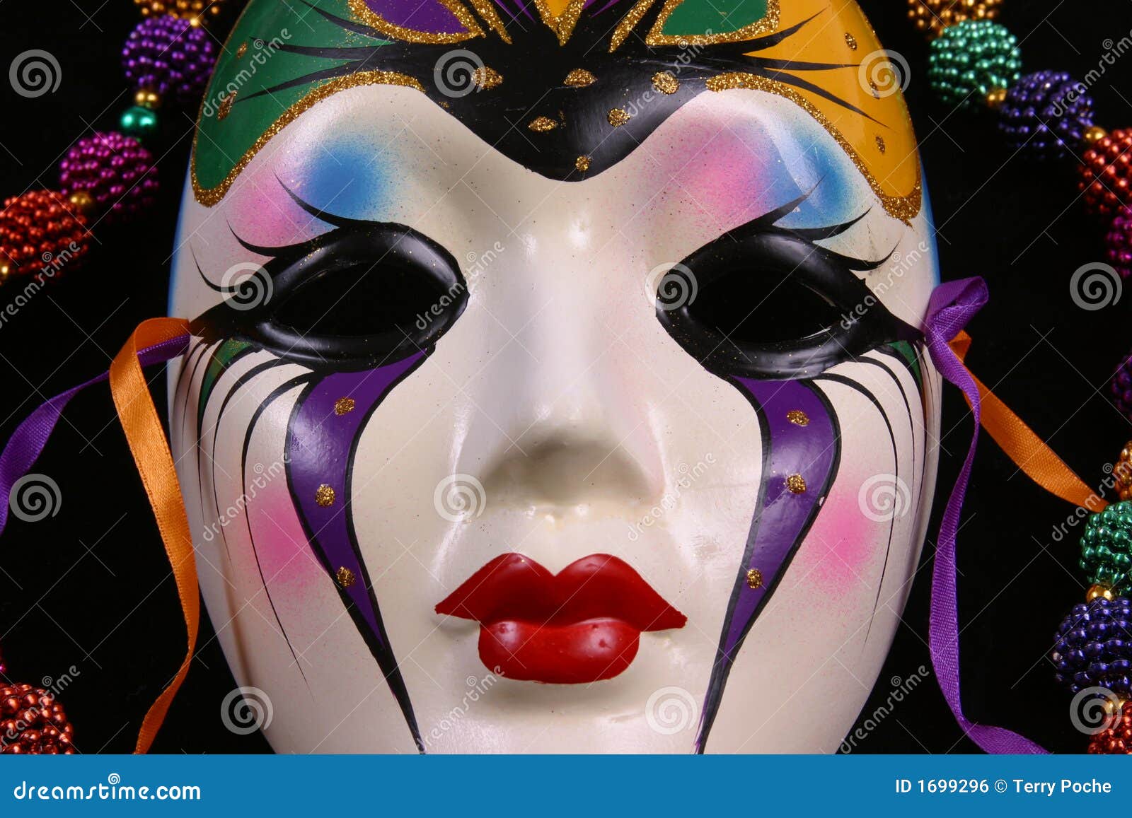 Mardi Gras Mask Closeup stock photo. Image of beads, louisiana 1699296