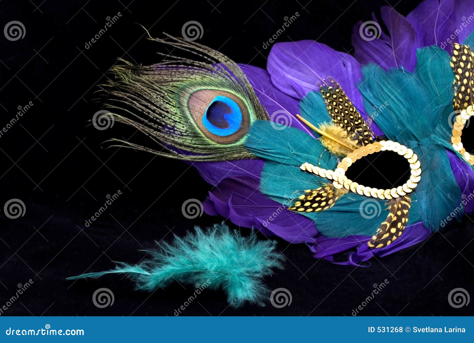Purple Green Yellow Feather Mardi Gras Mask Owl Face