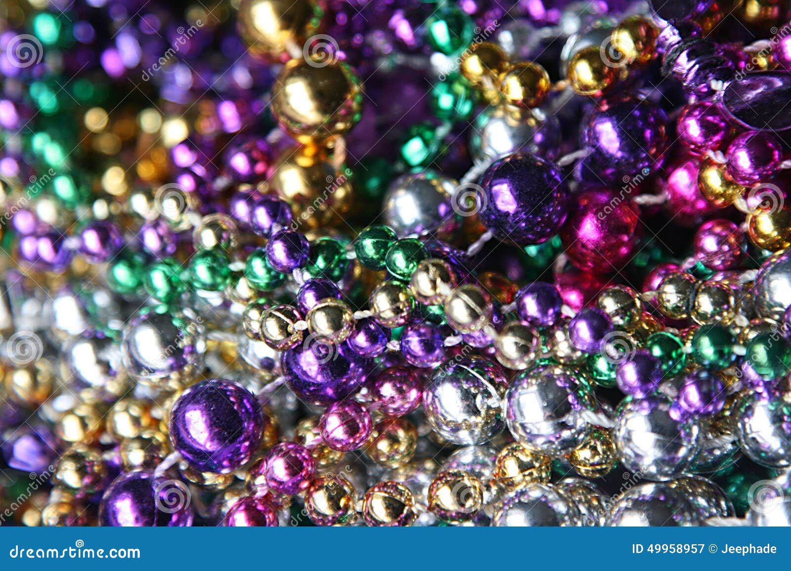 KONTONTY 12er-Set Mardi Gras Perlenketten - Gold & Grün Für Karneval & Partys