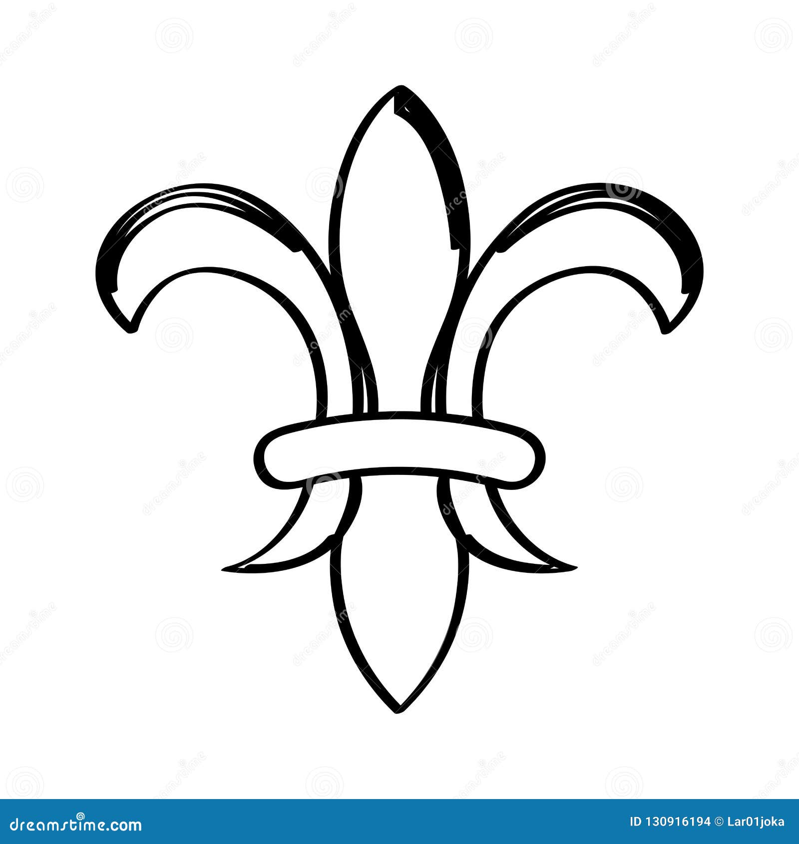 Download Mardi Gras Symbol. Fleur De Lys Outline Stock Vector ...