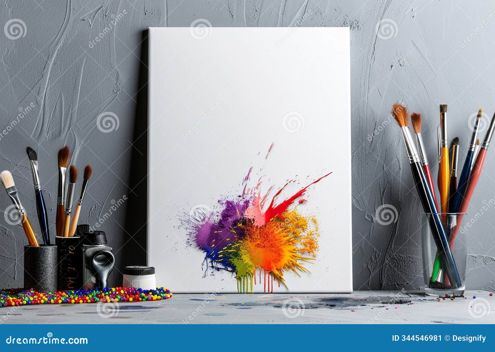 mardi gras-themed background with beads and masks forming the  of an empty frame on a purple background, top view