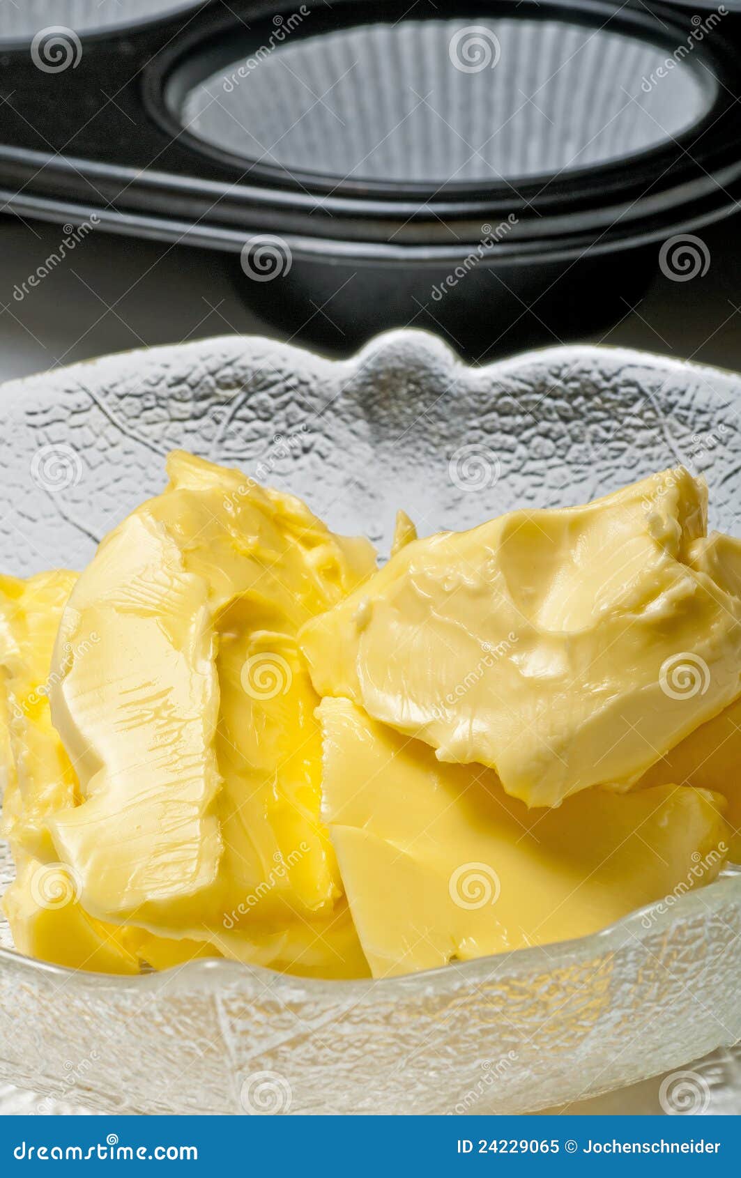 Margarine with muffin dish stock image. Image of baking 24229065