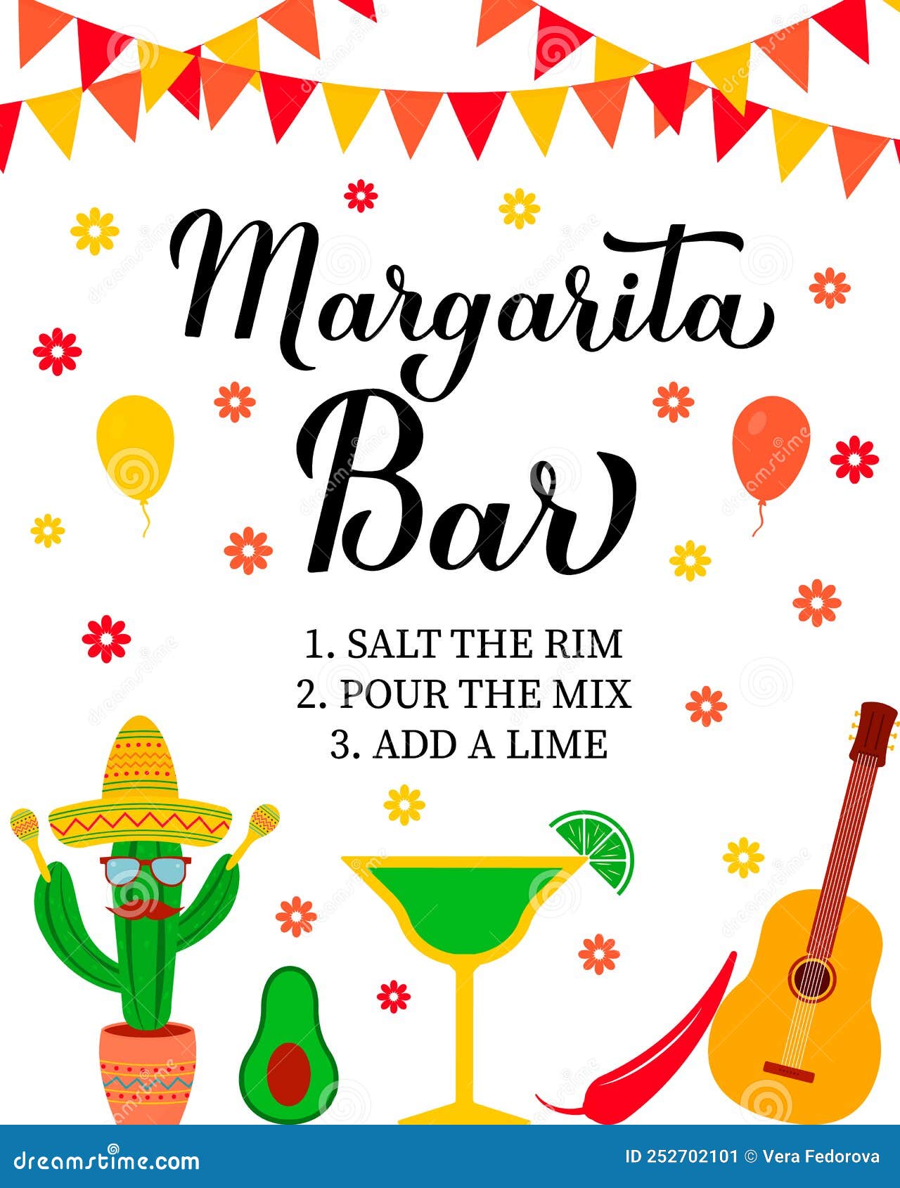 Margarita Bar. How To Make Margaritas. Mexican Themed Party Sign 