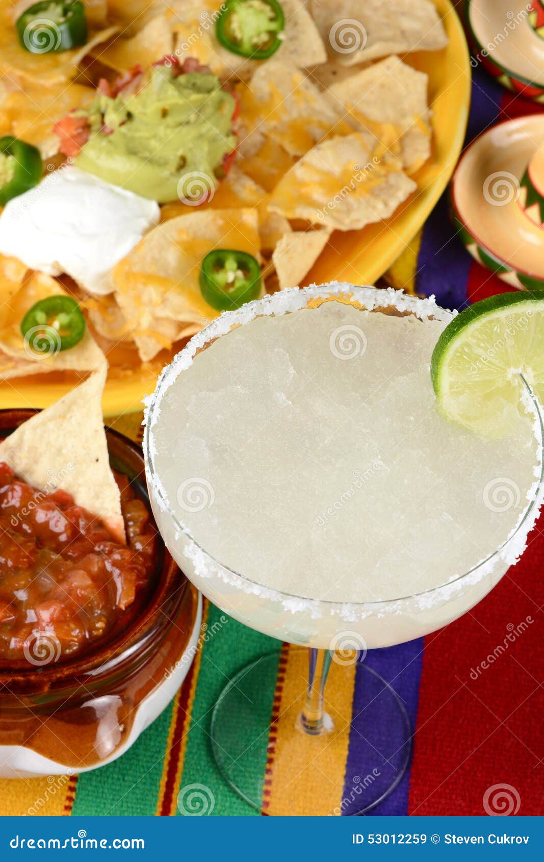 Margarita and Nachos stock image. Image of mayo, spicy - 53012259