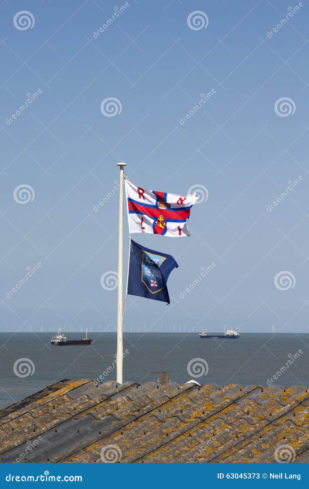 MARGATE Lifeboat Flag Flying Editorial Stock Photo - Image of rescue ...