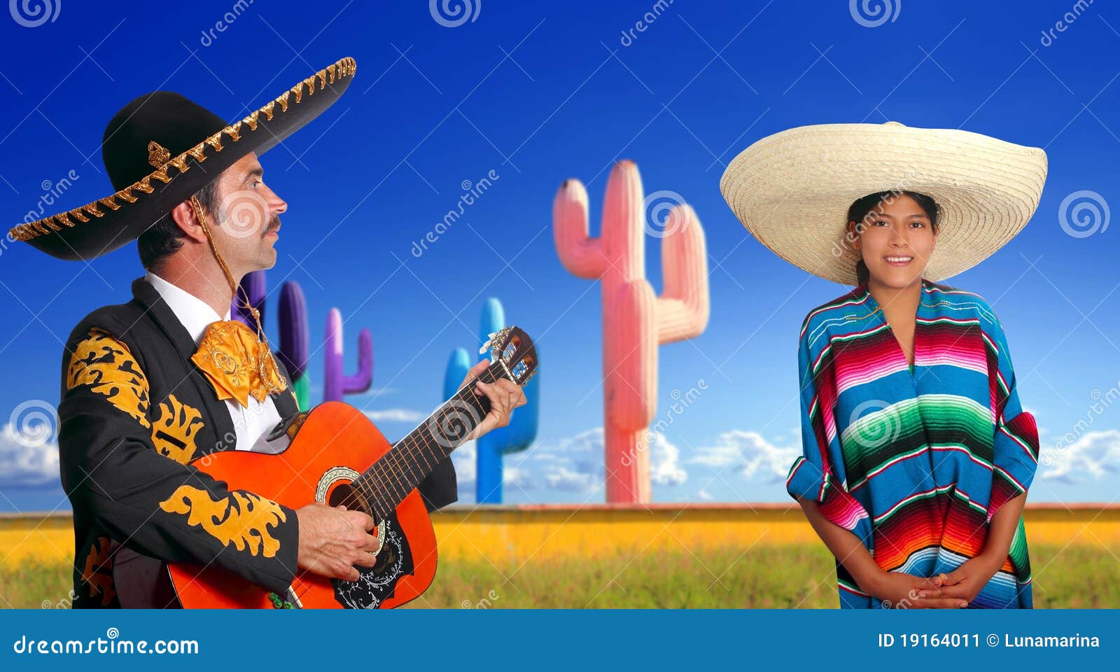 mariachi charro playing guitar mexican poncho girl