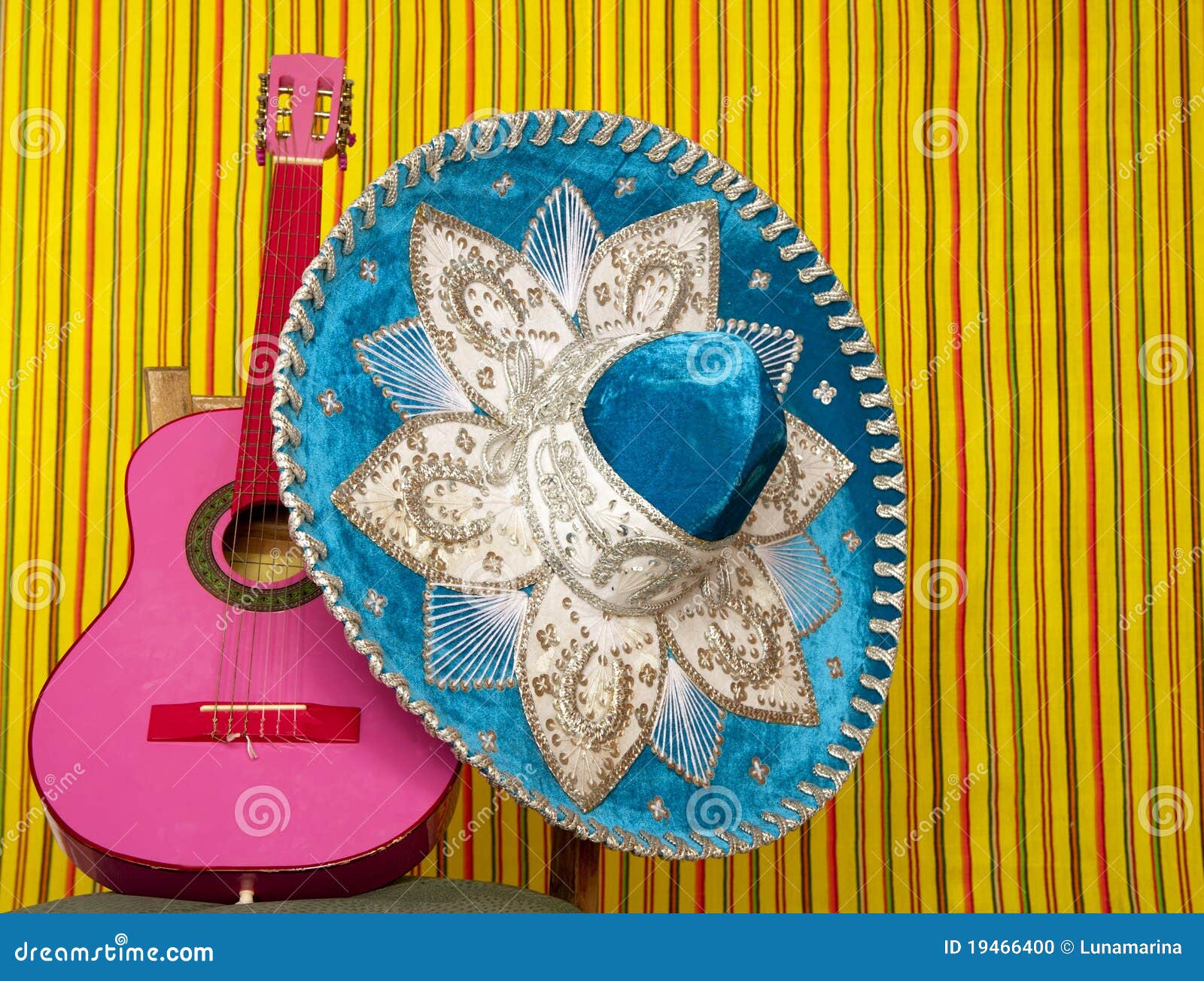 mariachi embroidery mexican hat pink guitar