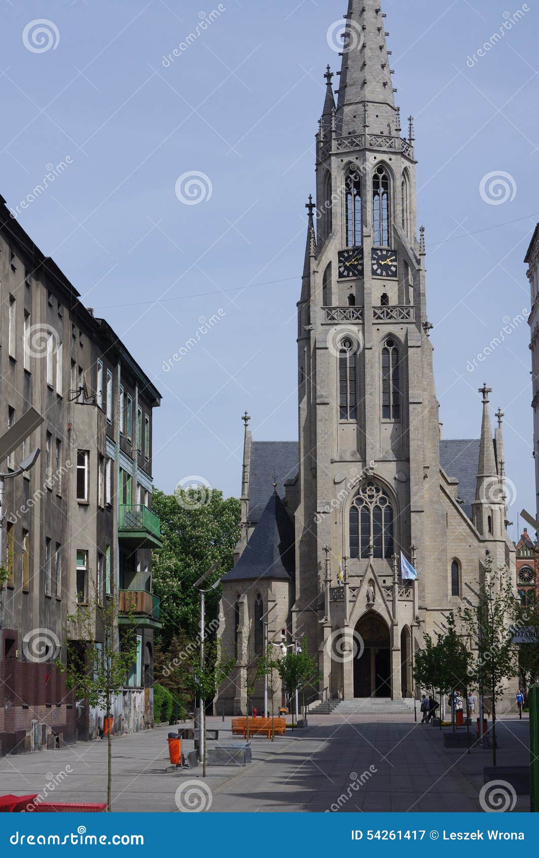 mariacka church n the city of katowice