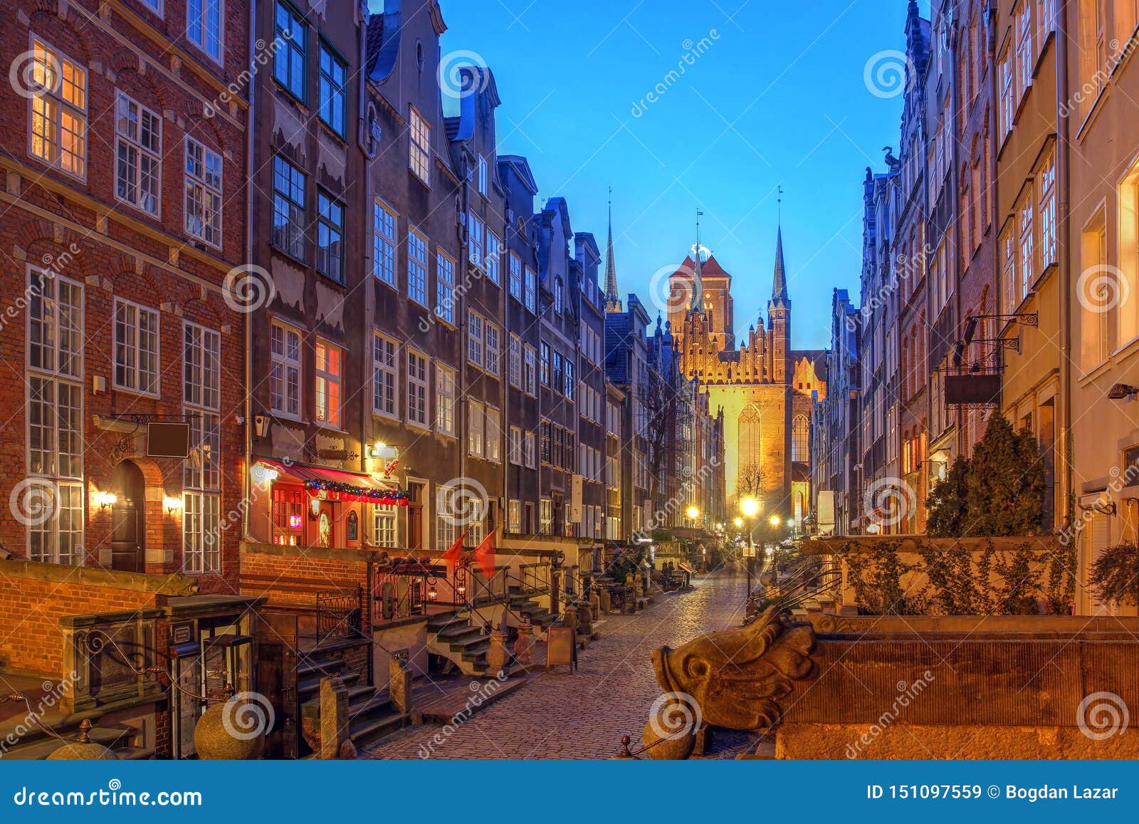 mariacka street, gdansk, poland